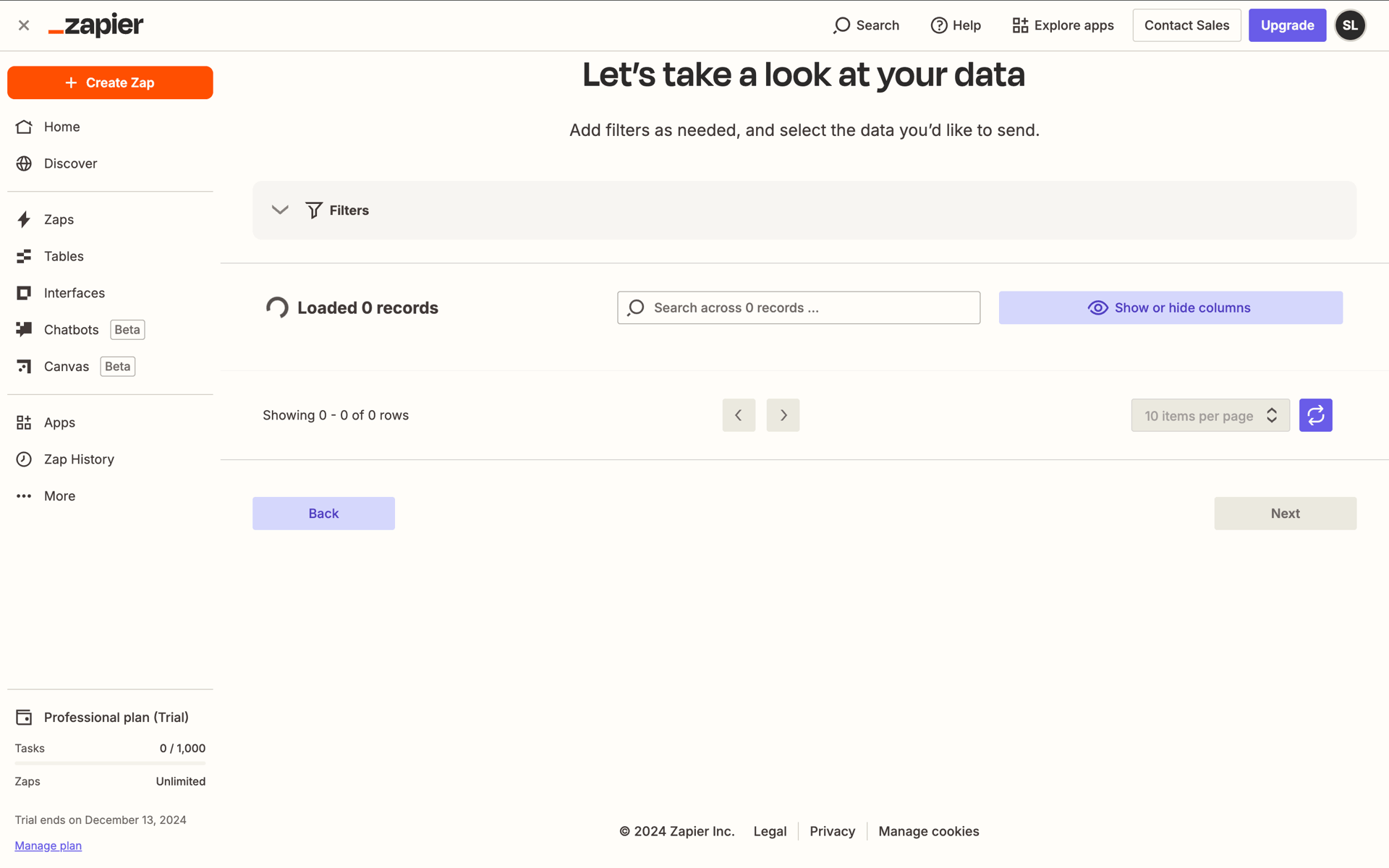 Zapier Web Productivity interface screenshot 10
