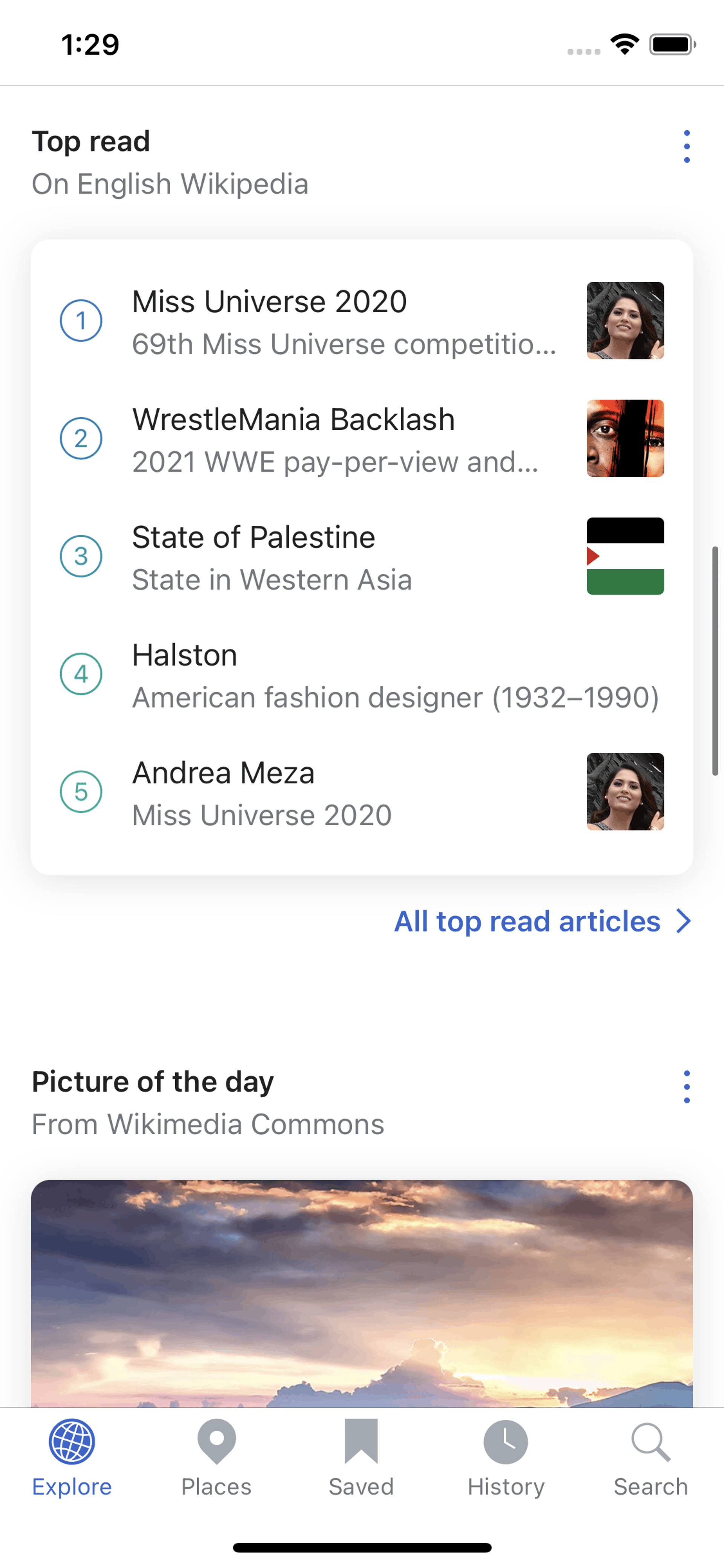 Wikipedia iOS Reference interface screenshot 15