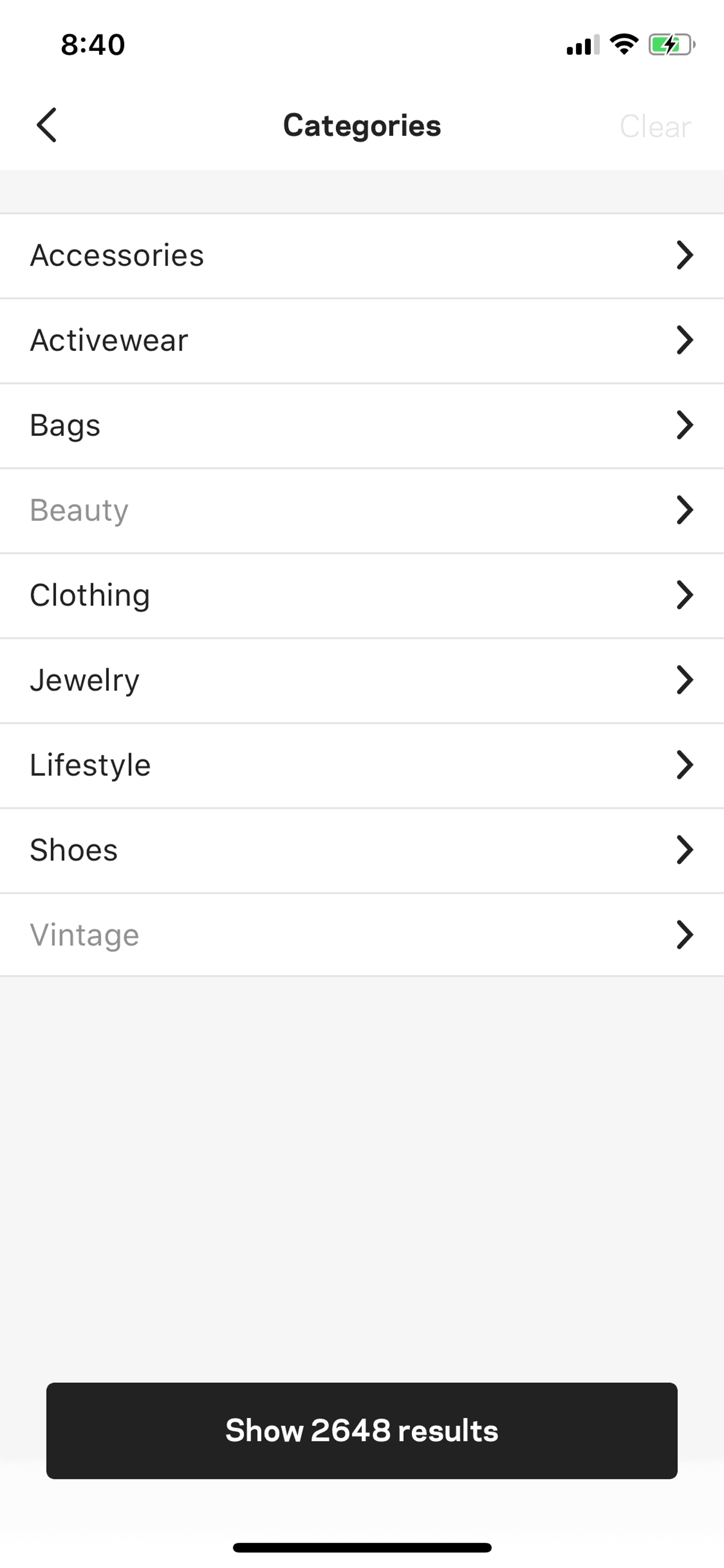 FARFETCH iOS Shopping interface screenshot 22