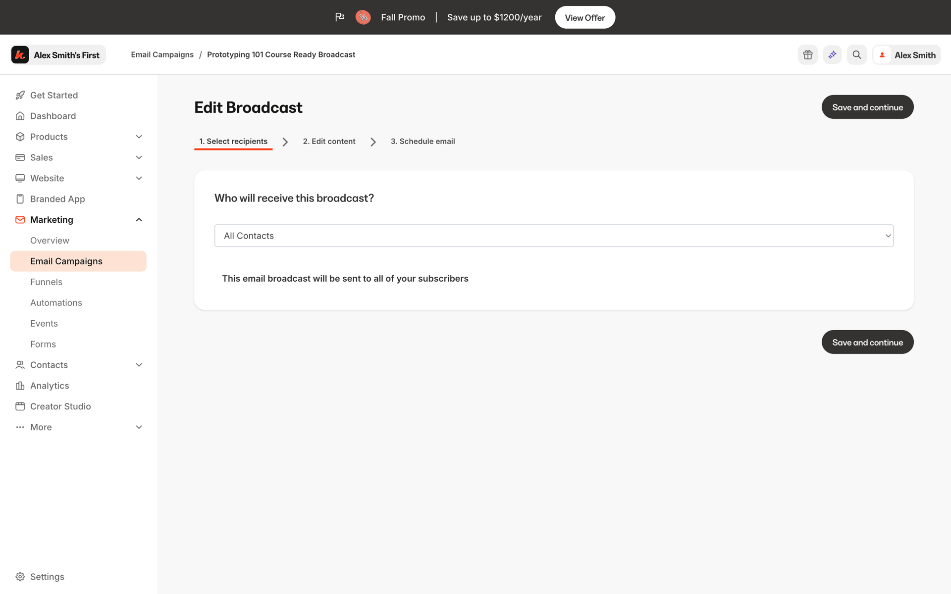Kajabi Web Business interface screenshot 21