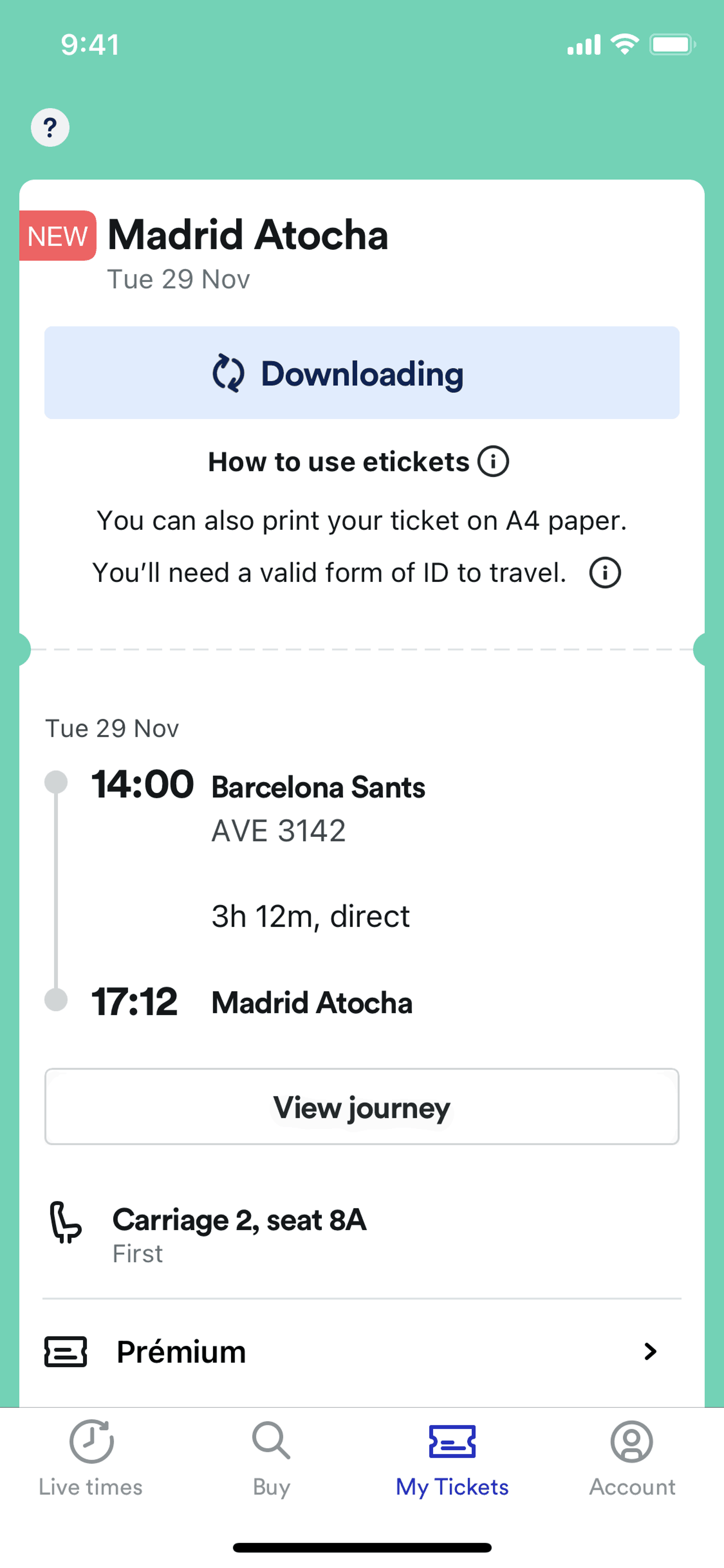 Trainline iOS Travel & Transportation interface screenshot 6
