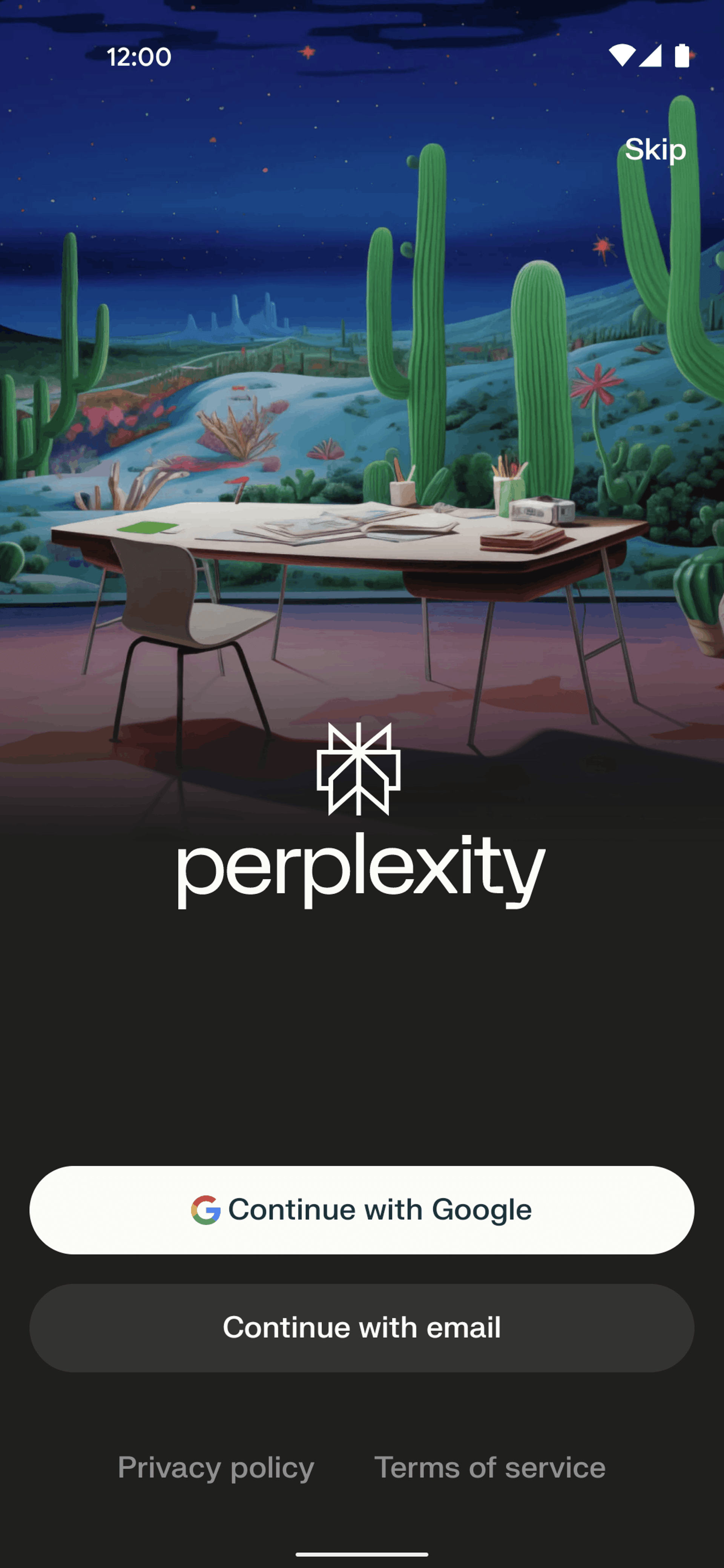 Perplexity Android AI interface screenshot 1