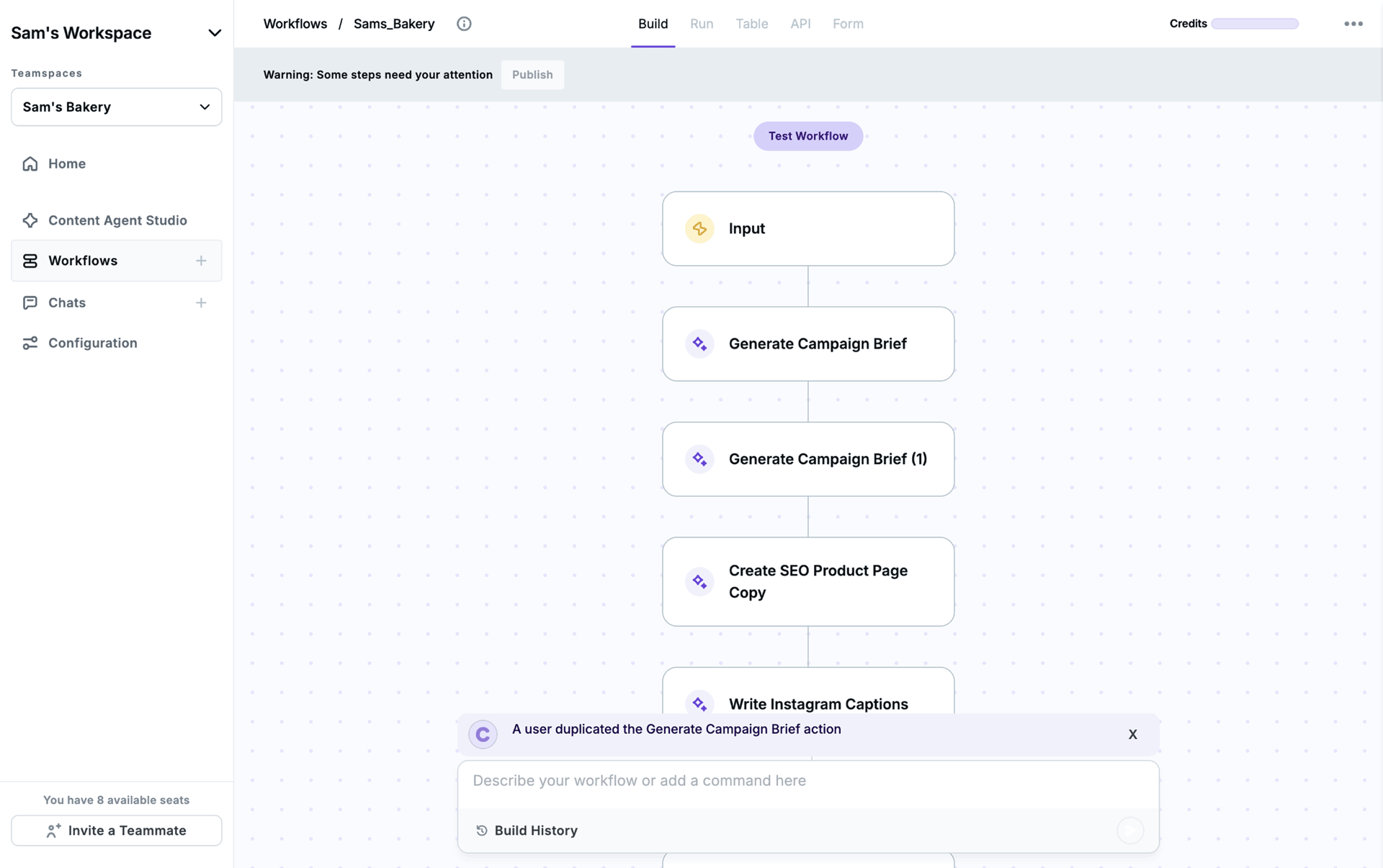 Copy.ai Web AI interface screenshot 22