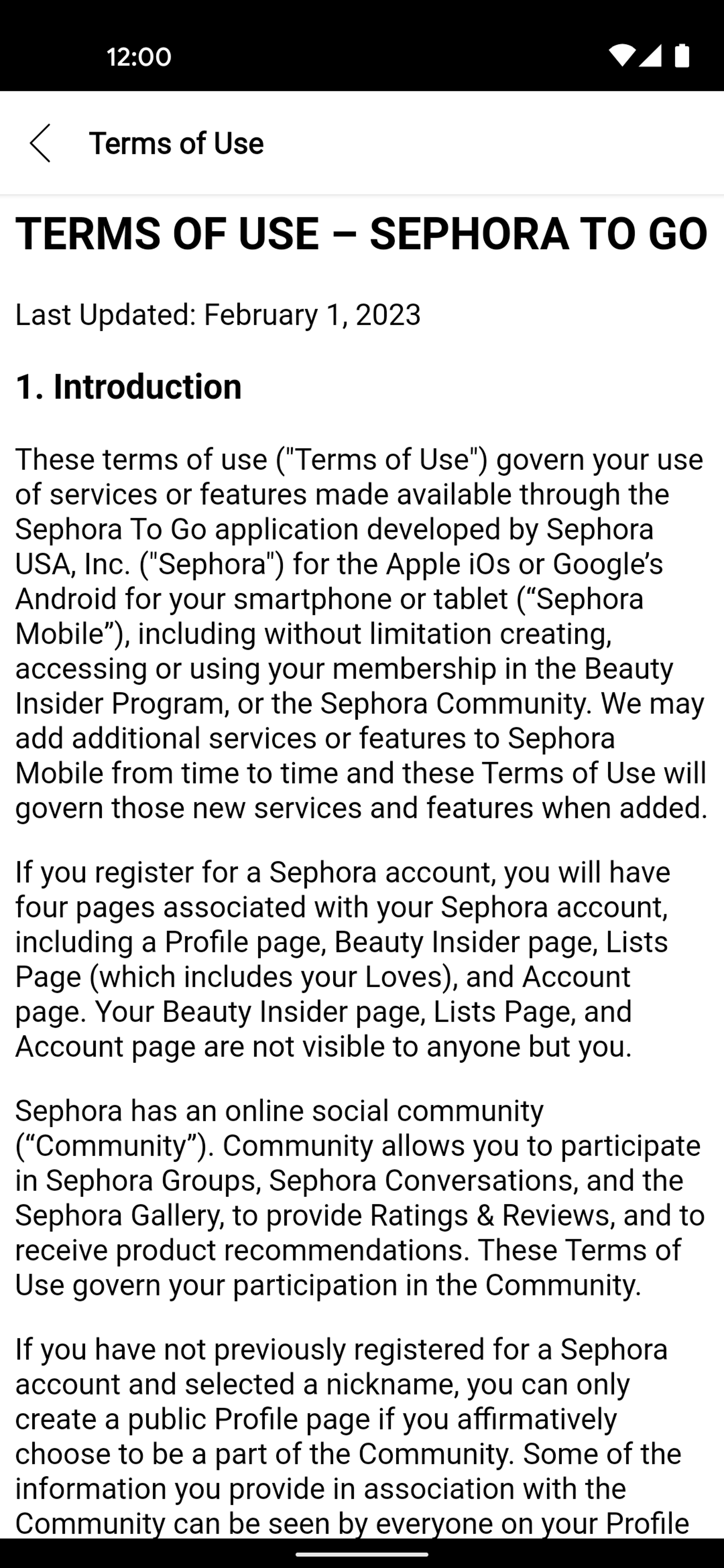 Sephora Android Shopping interface screenshot 13