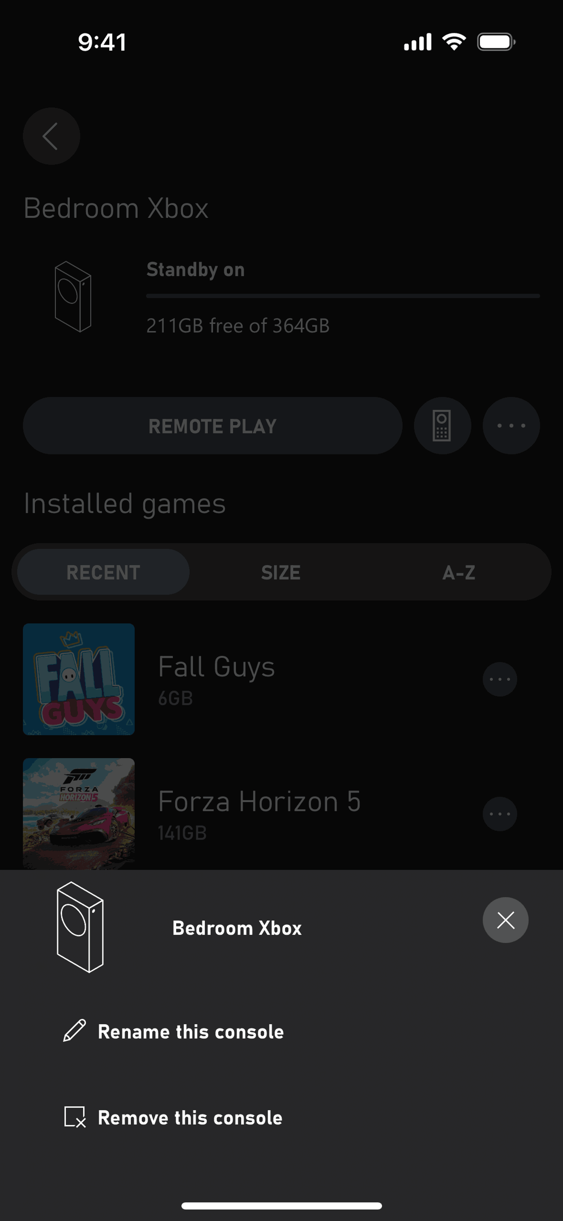 Xbox iOS Entertainment interface screenshot 17
