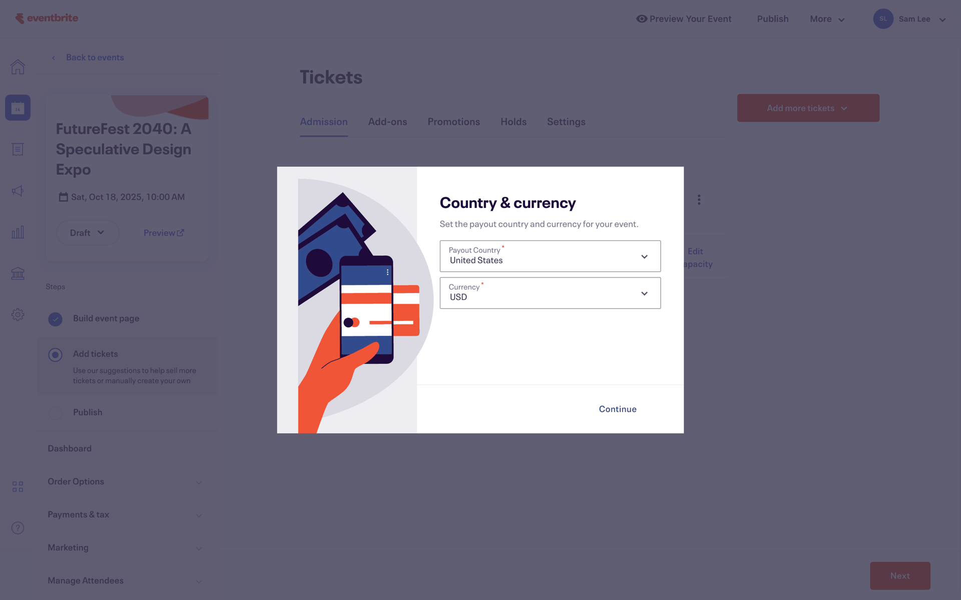 Eventbrite Web Entertainment interface screenshot 18