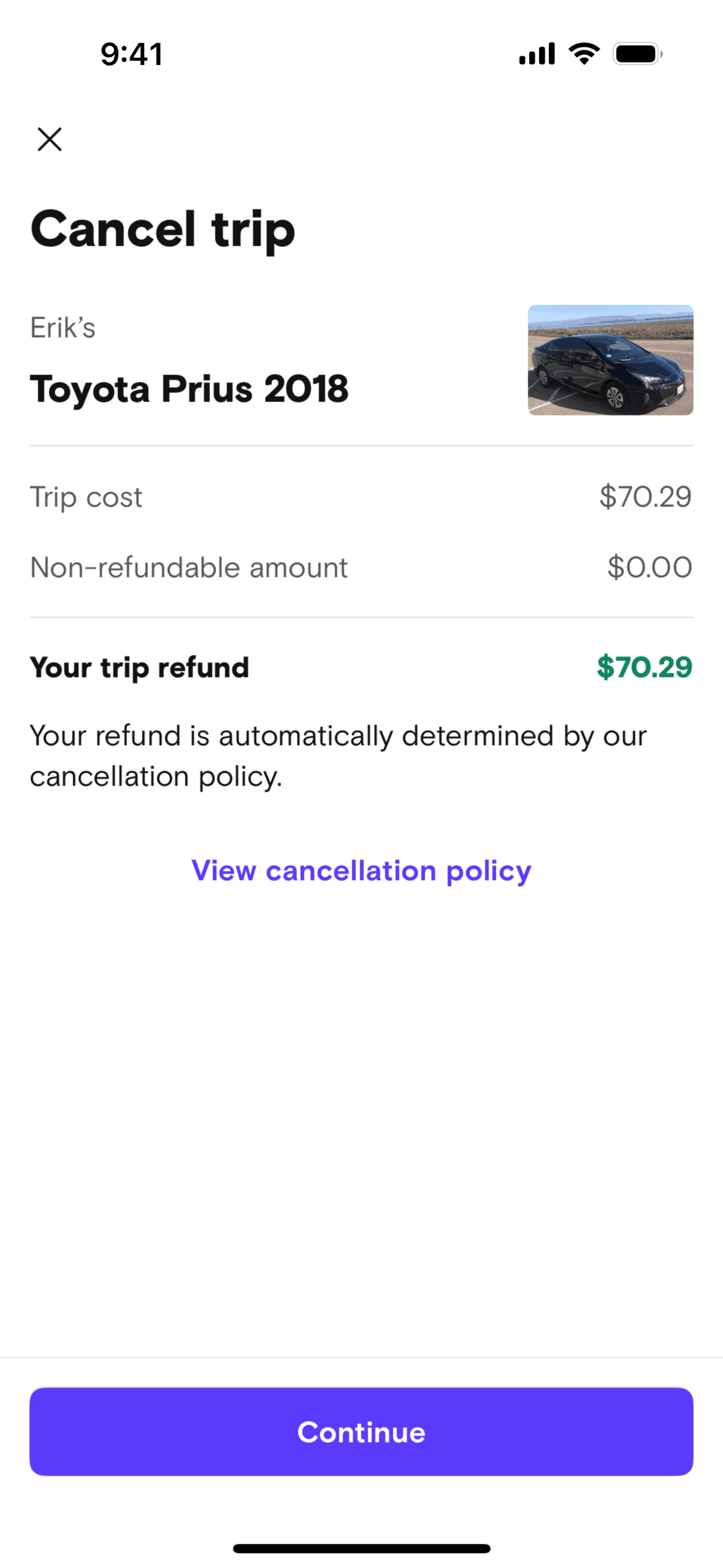 Turo iOS Travel & Transportation interface screenshot 16