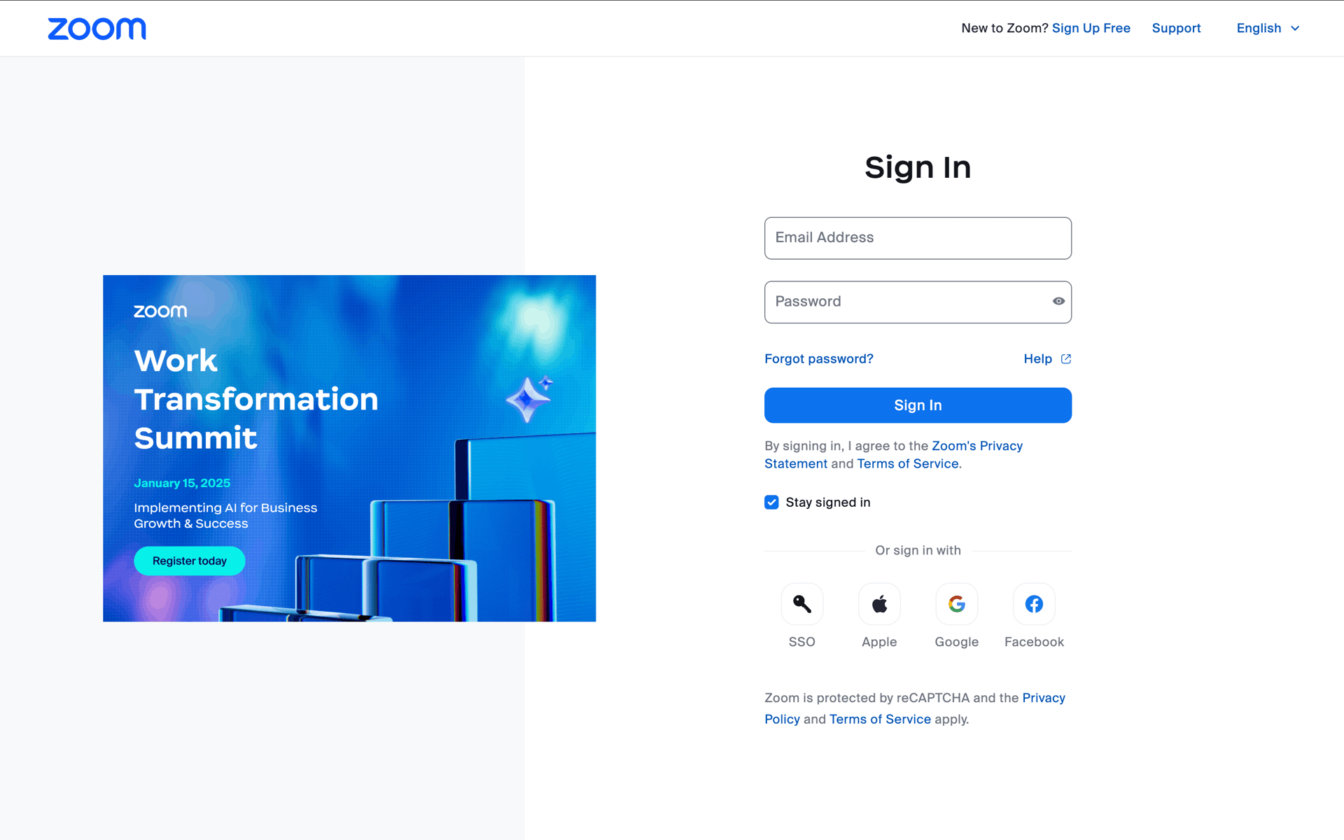 Zoom Web Business interface screenshot 20