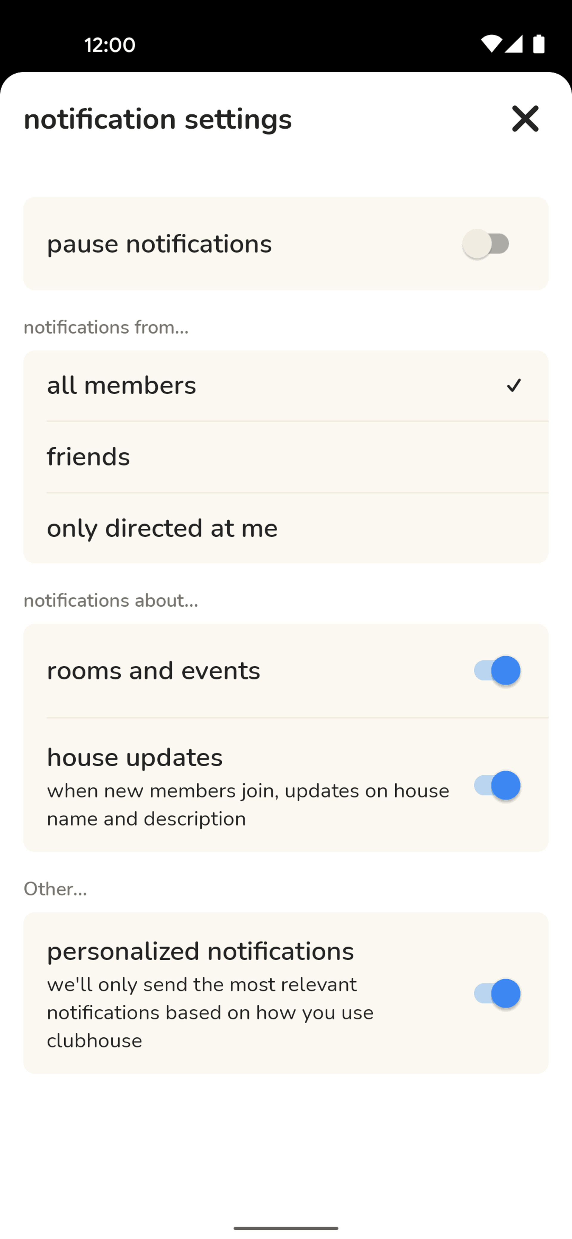 Clubhouse Android Social Networking interface screenshot 6