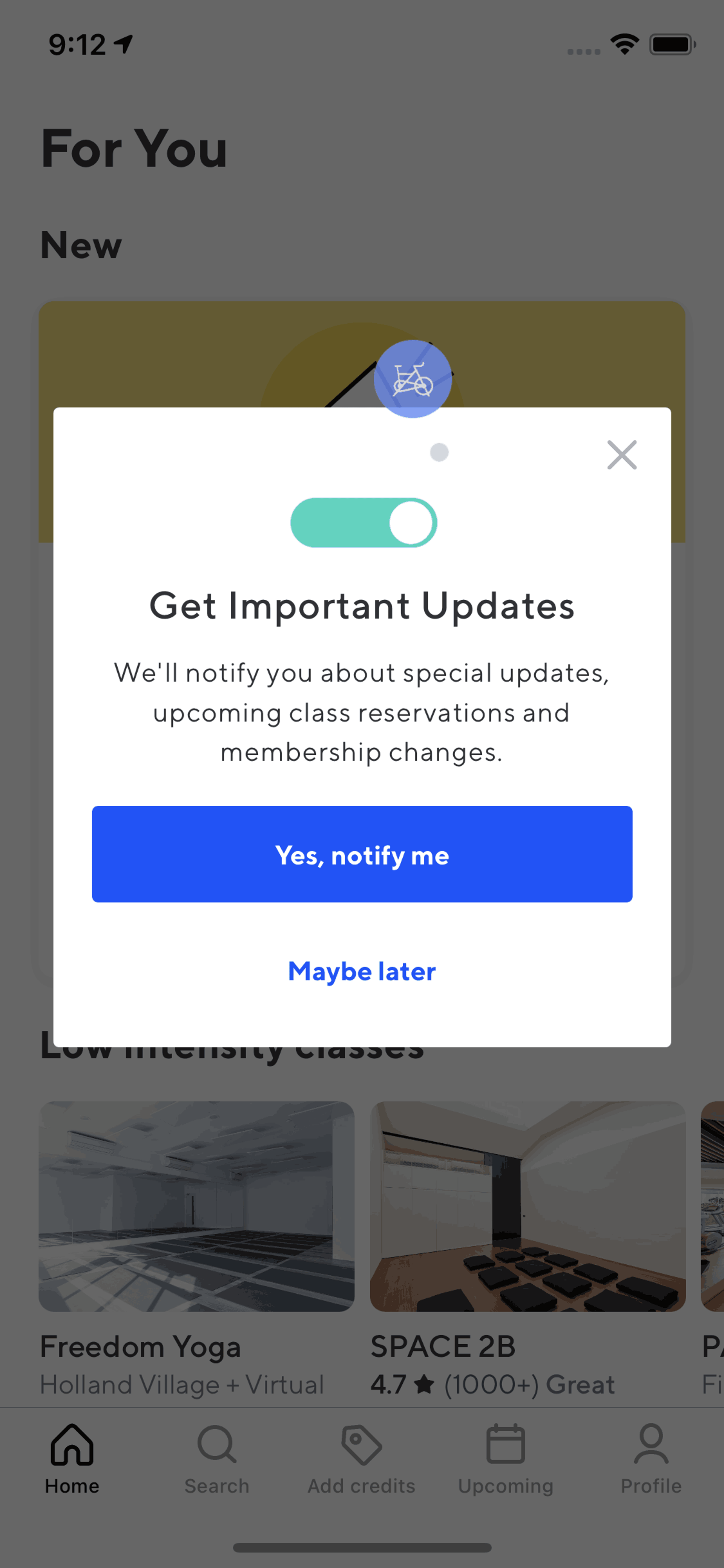 ClassPass iOS Health & Fitness interface screenshot 19