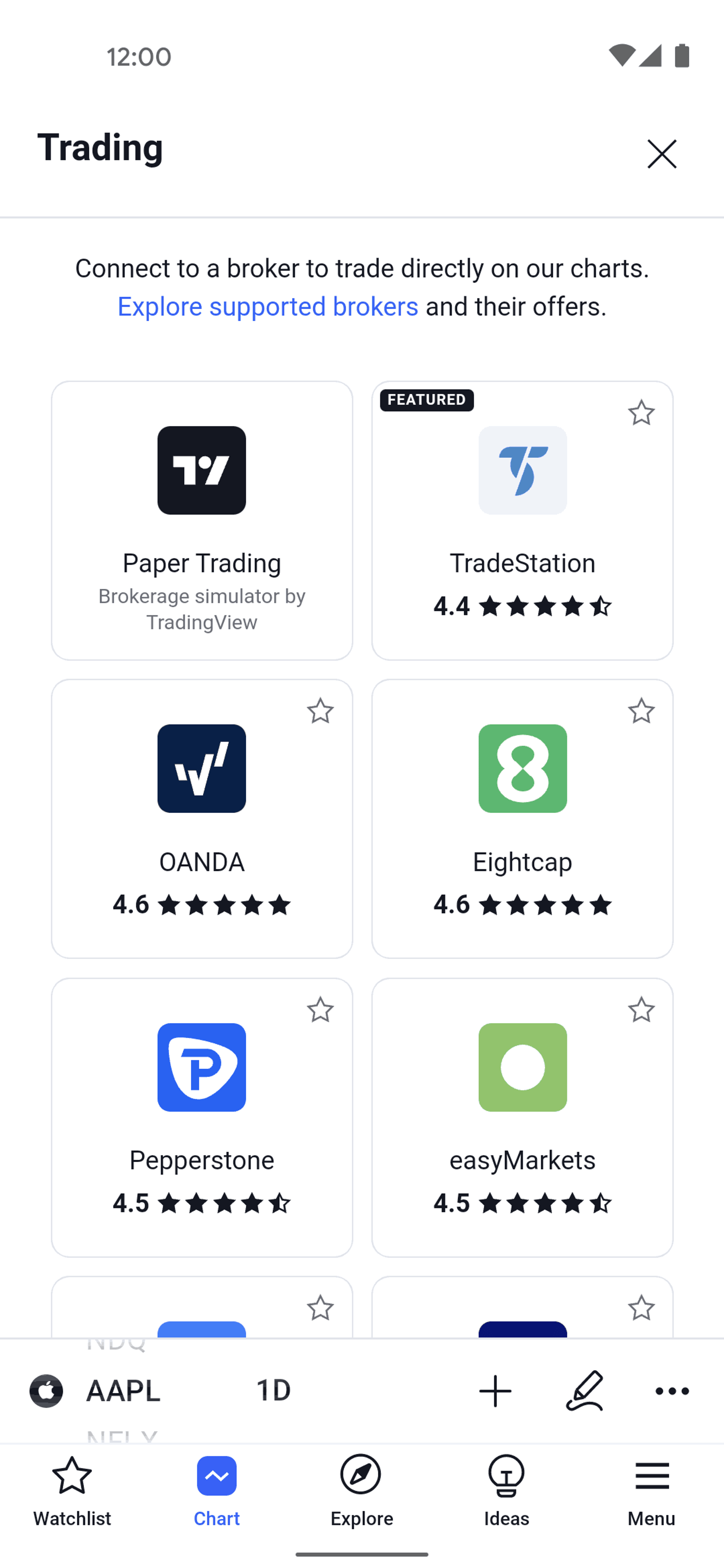 TradingView Android Finance interface screenshot 8