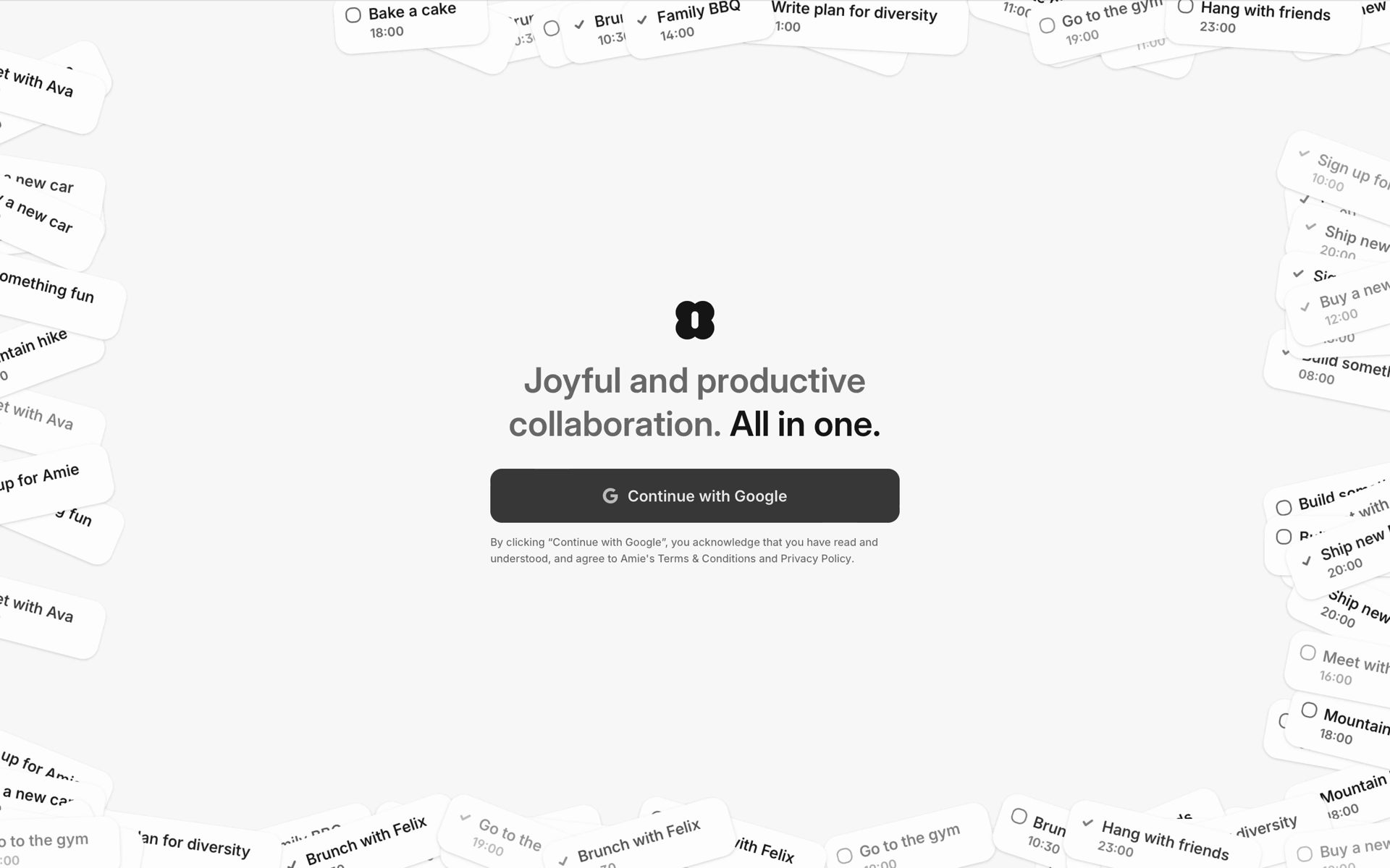 Amie Web AI interface screenshot 2