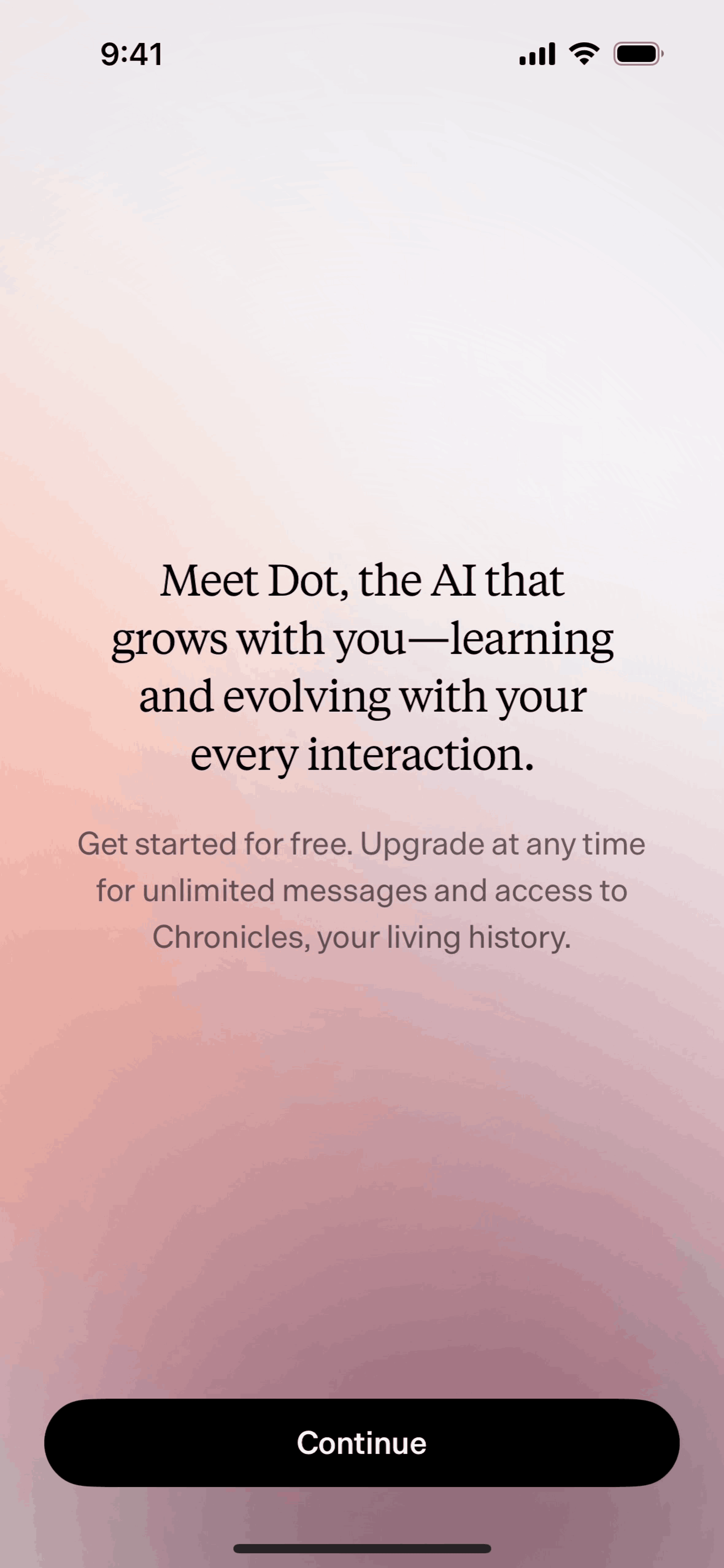 Dot iOS AI interface screenshot 20