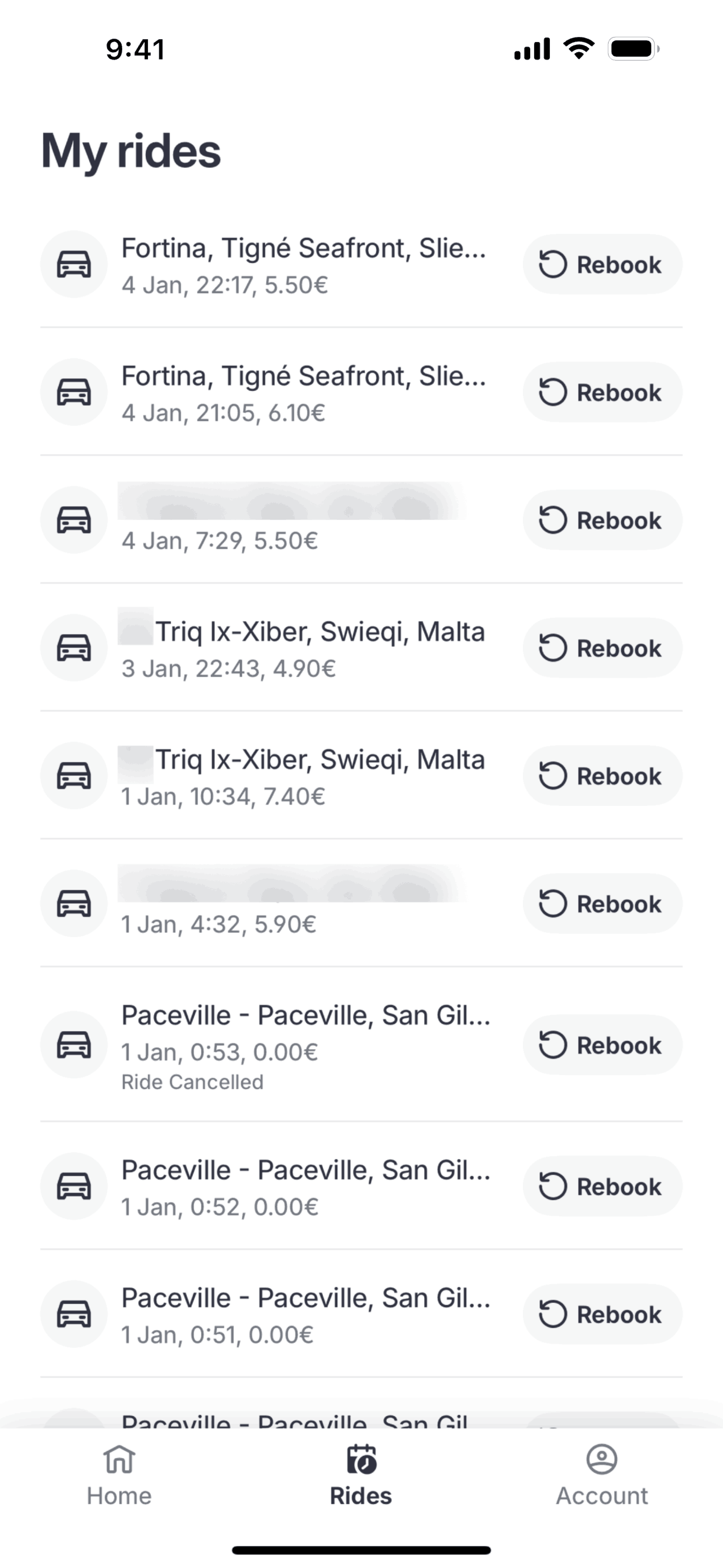 Bolt iOS Travel & Transportation interface screenshot 23