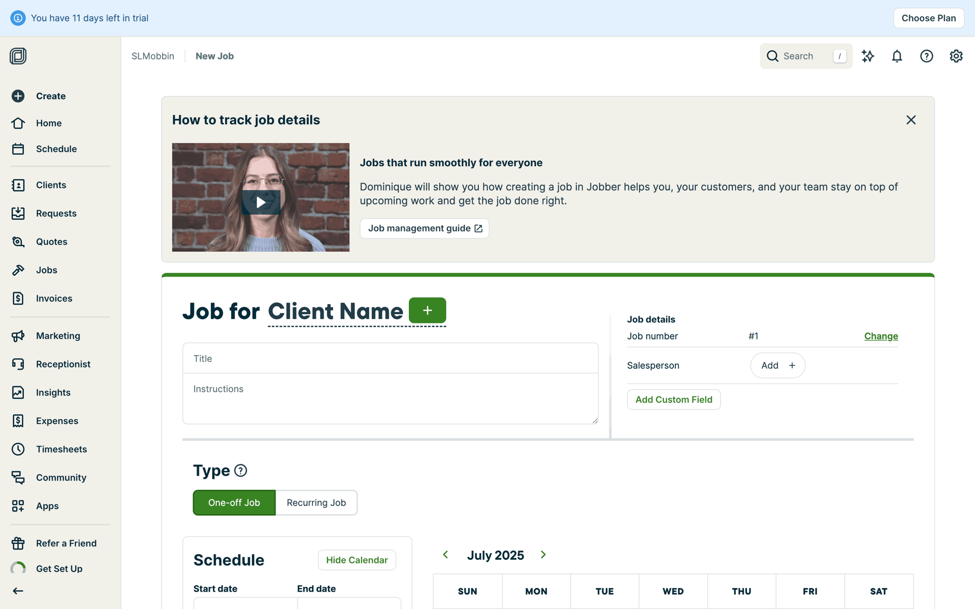 Jobber Web Business interface screenshot 24