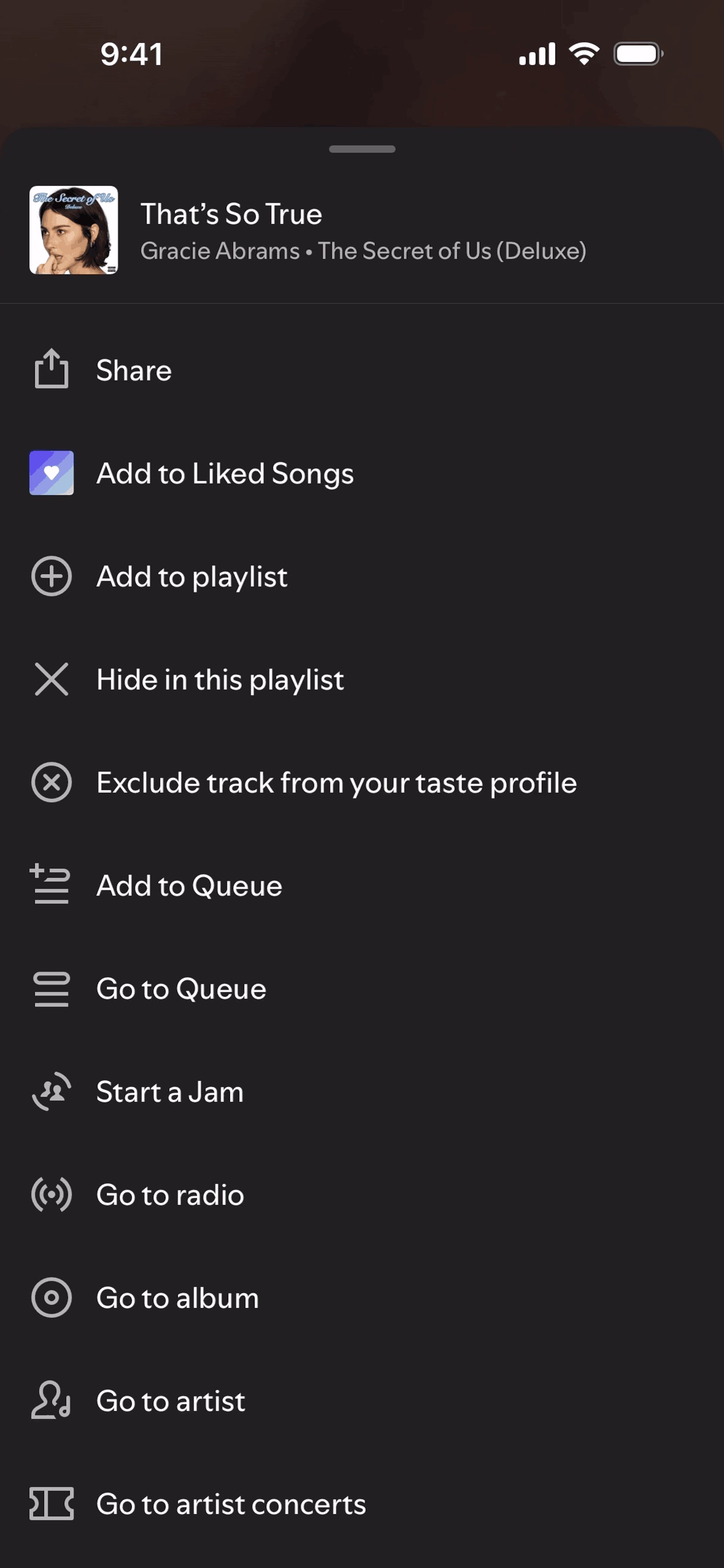 Spotify iOS Music & Audio interface screenshot 22