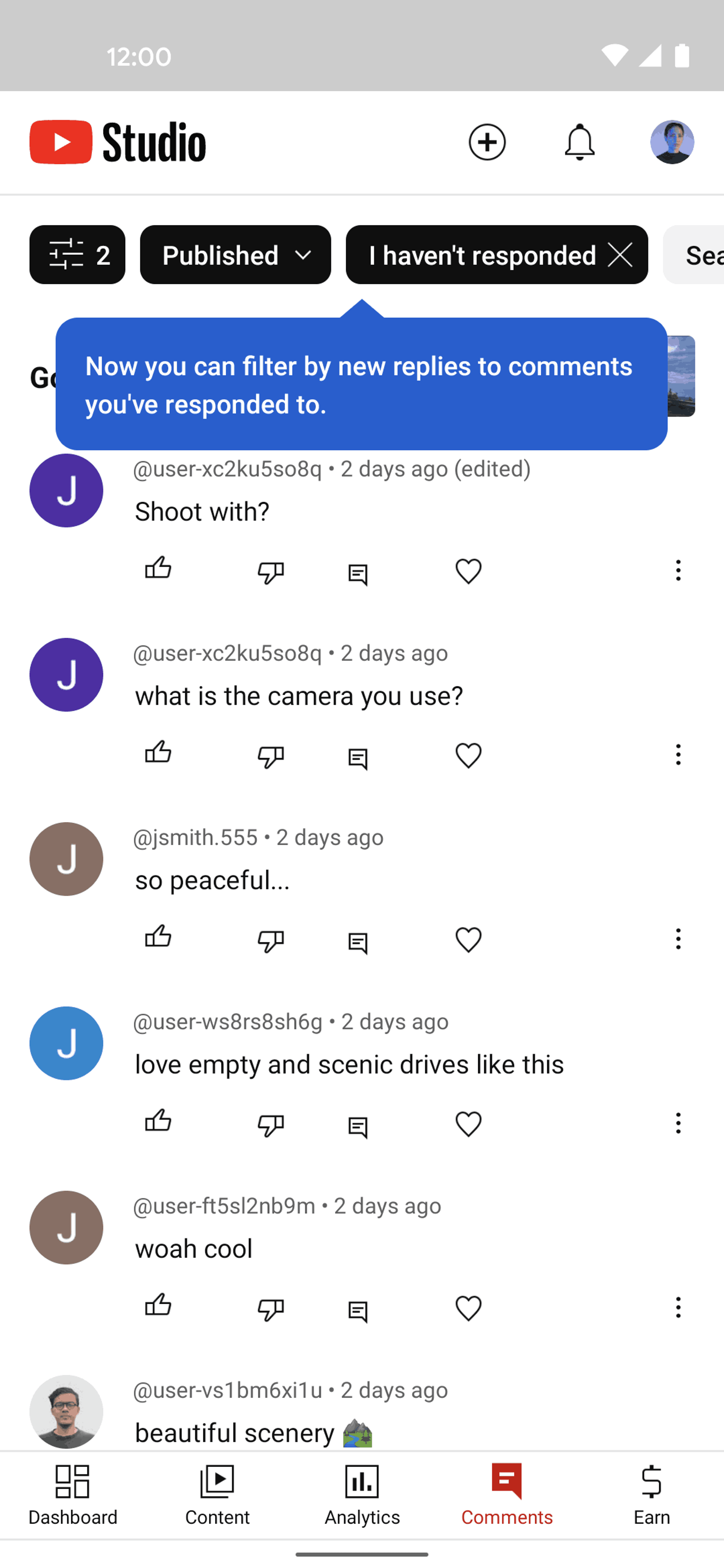 YouTube Studio Android Photo & Video interface screenshot 18