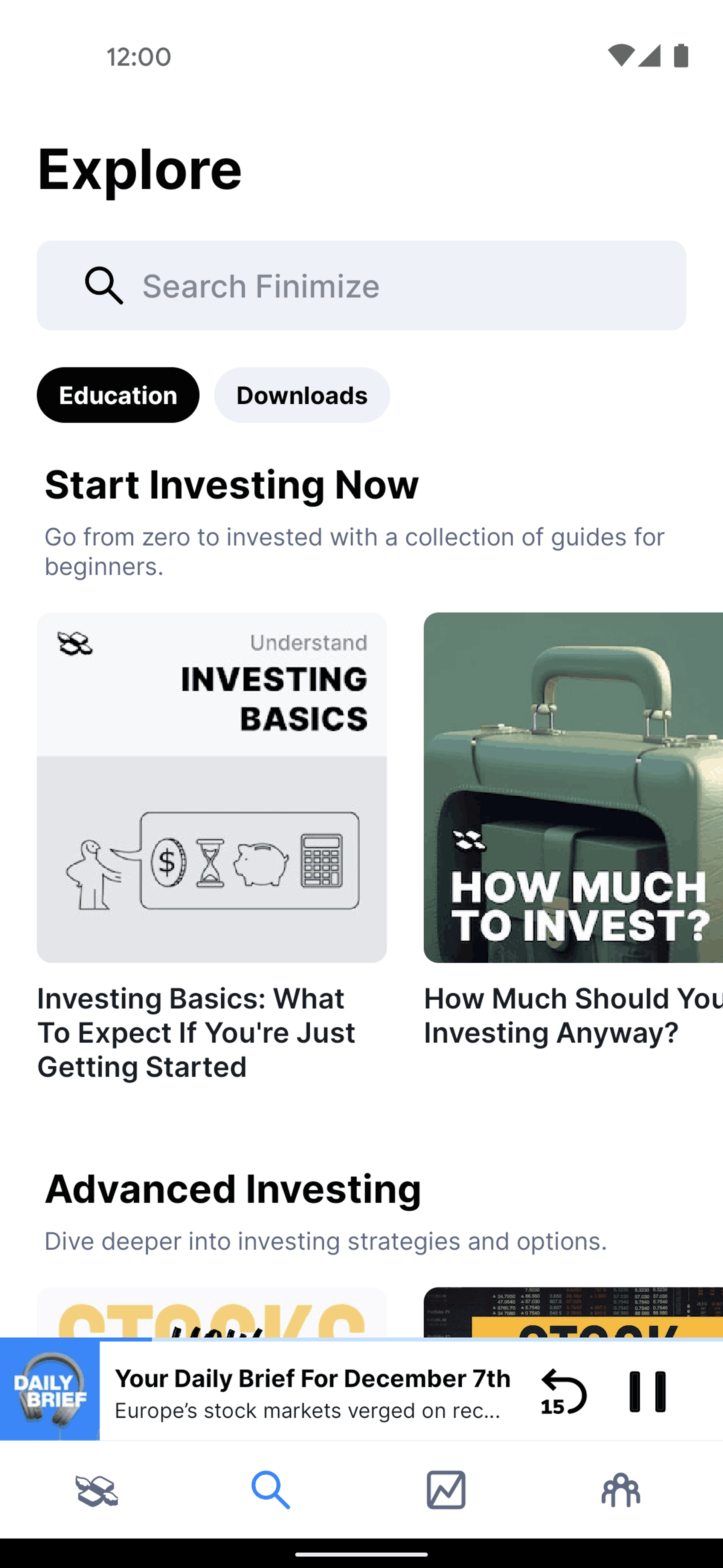 Finimize Android Finance interface screenshot 10
