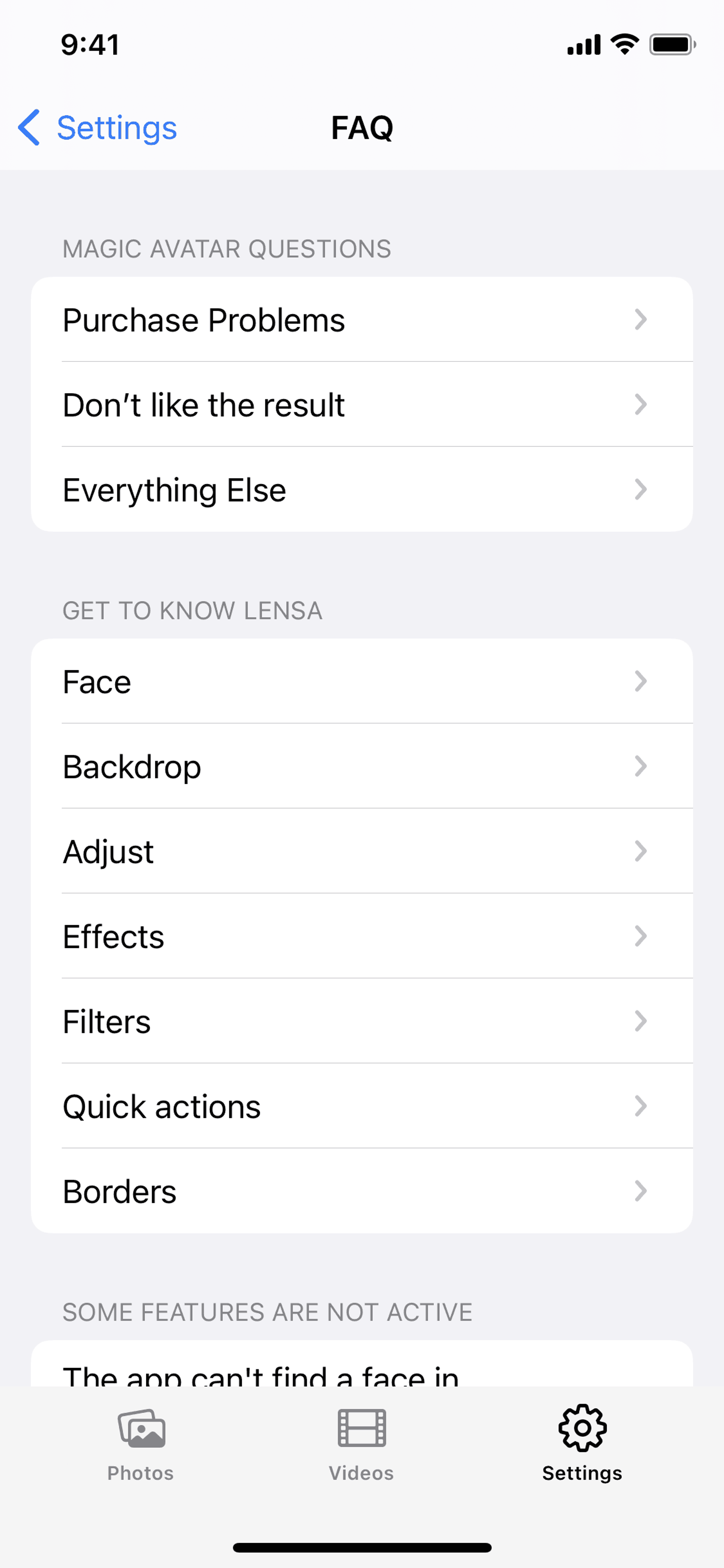 Lensa AI iOS Photo & Video interface screenshot 6