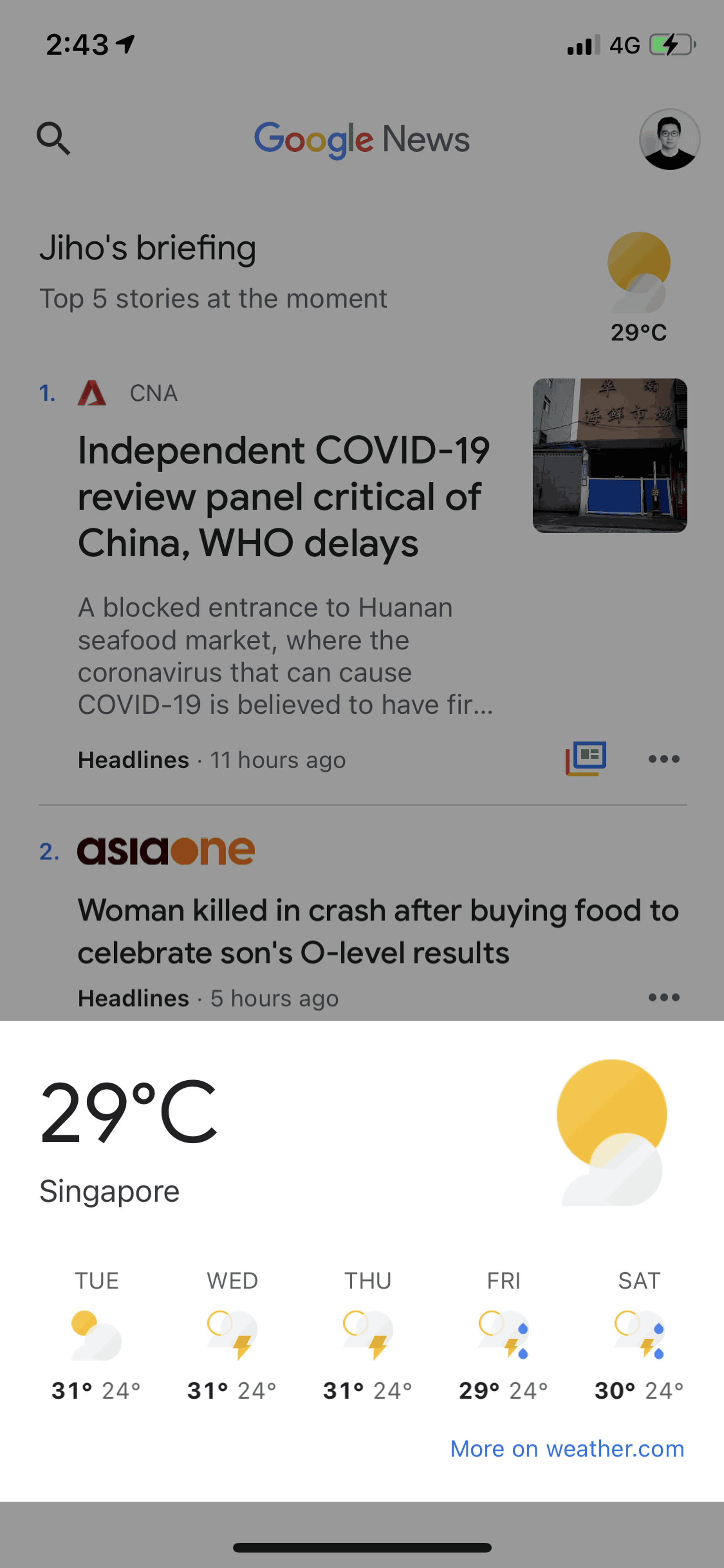 Google News iOS News interface screenshot 7