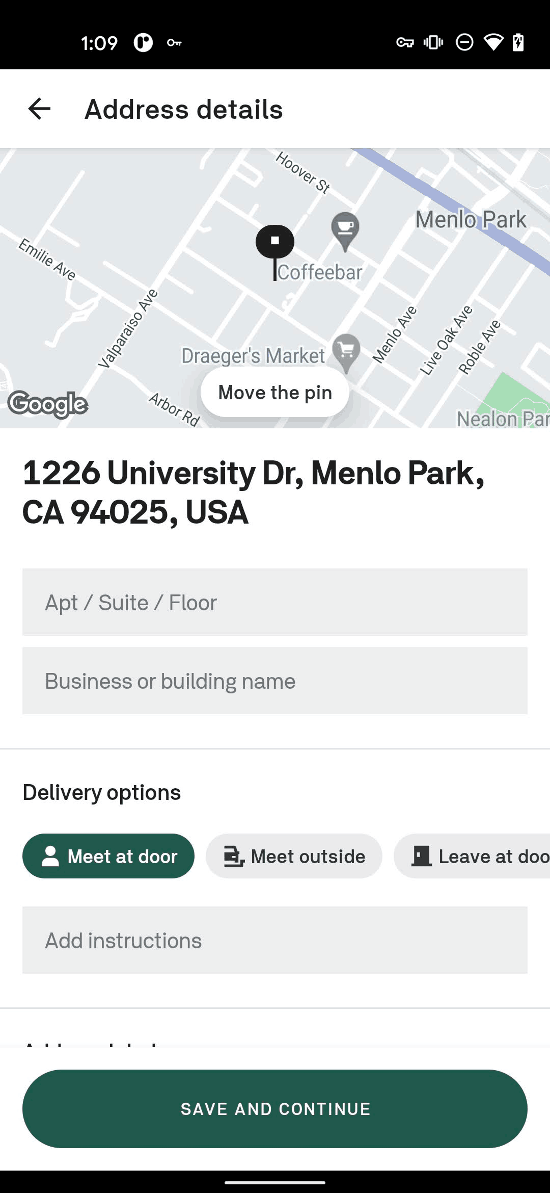 Postmates Android Food & Drink interface screenshot 21
