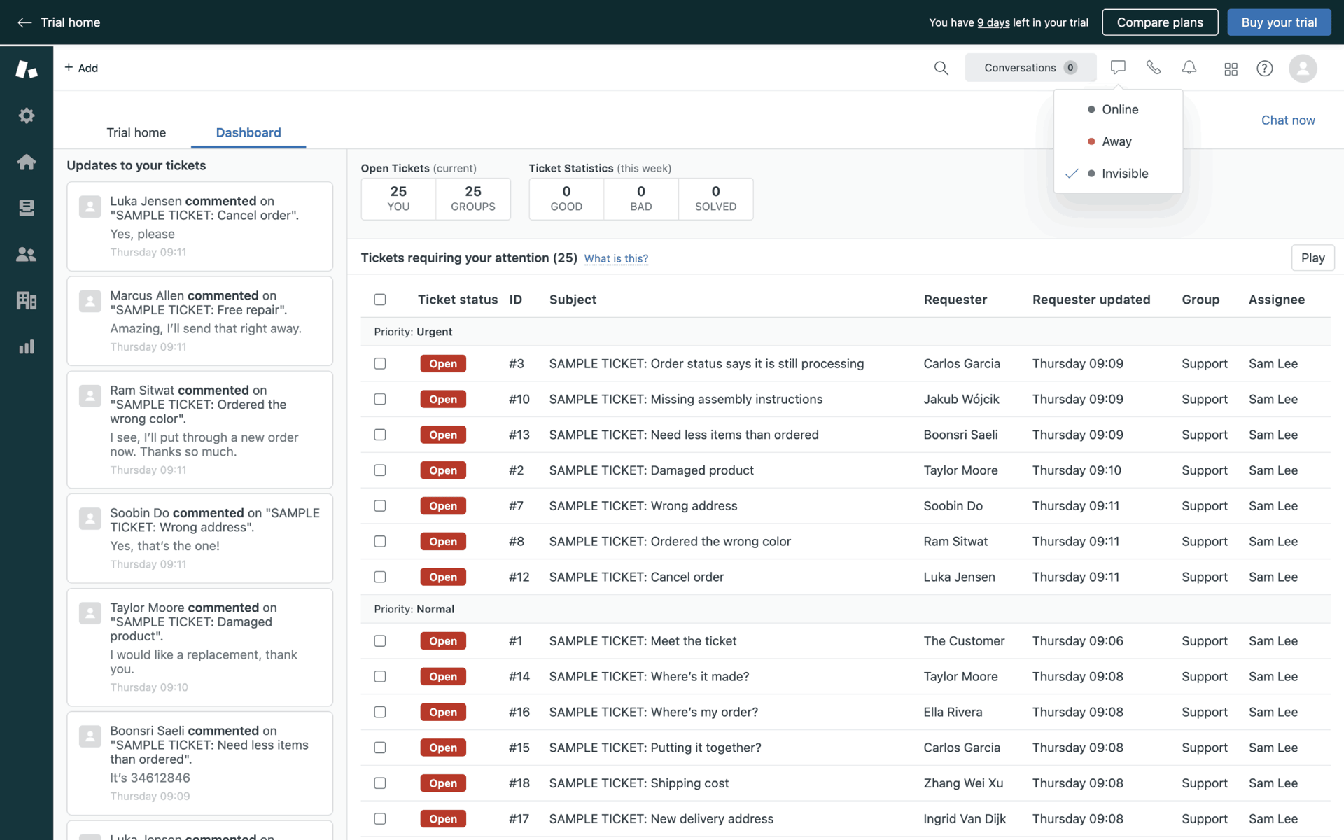 Zendesk Web Business interface screenshot 9