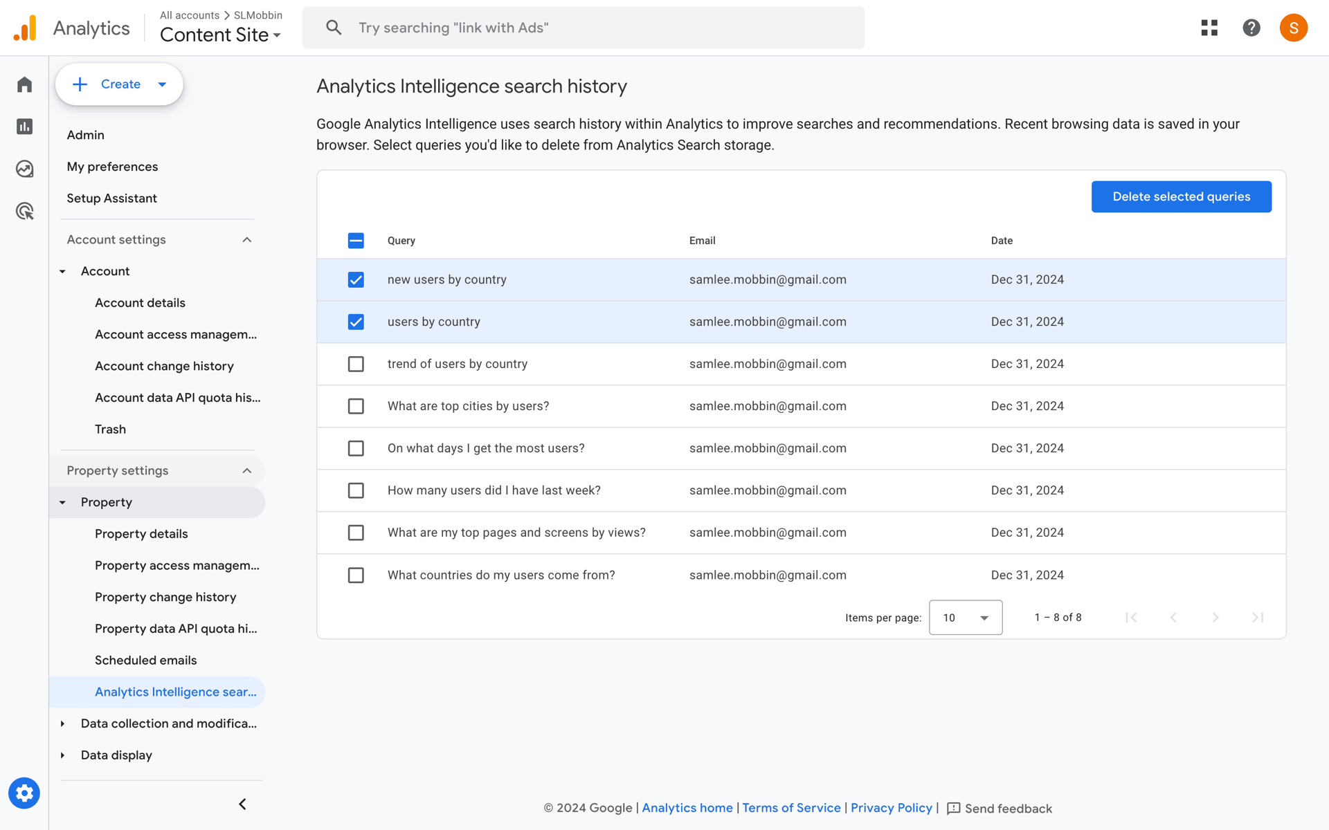 Google Analytics Web Business interface screenshot 21