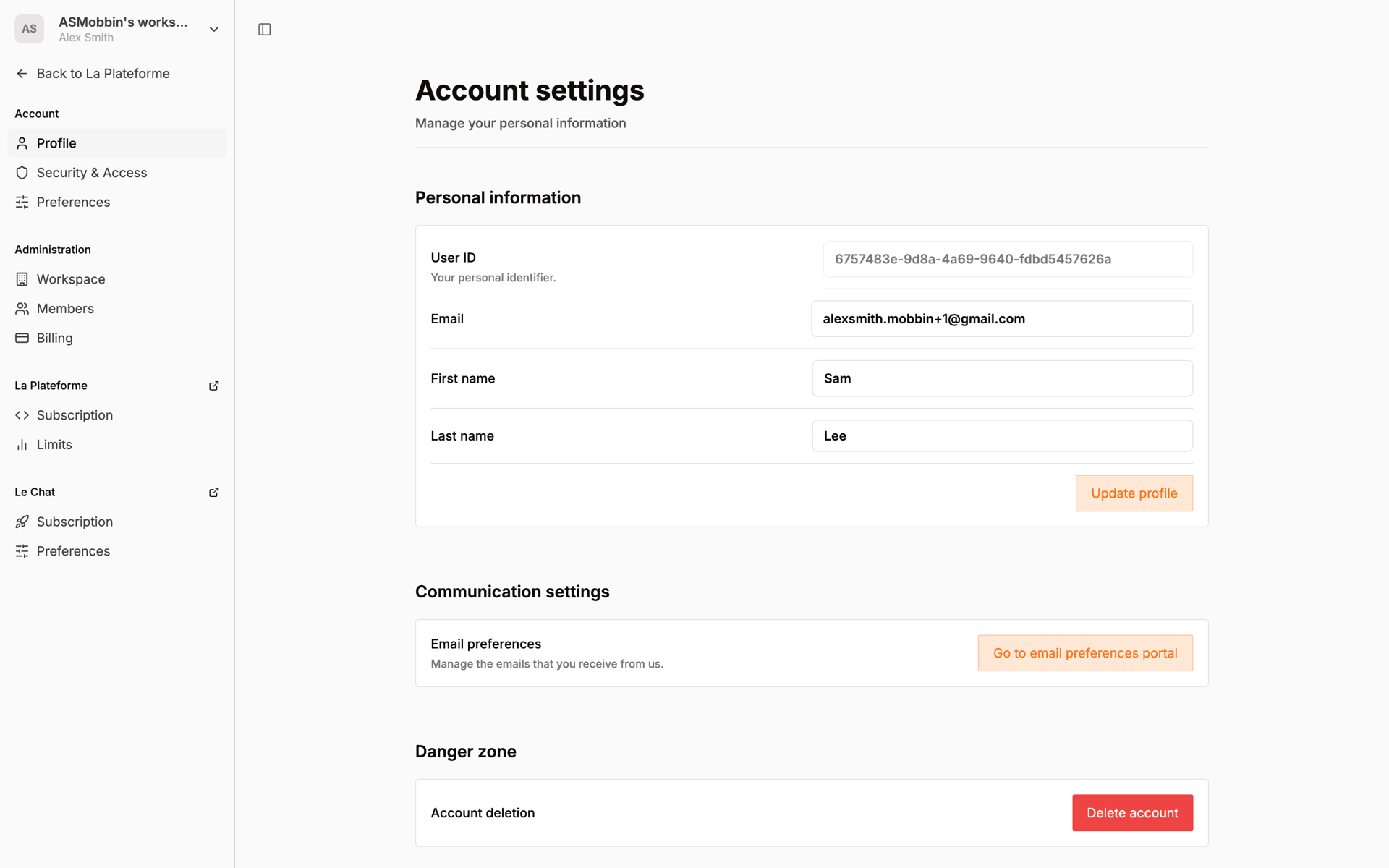 Mistral AI Web AI interface screenshot 14