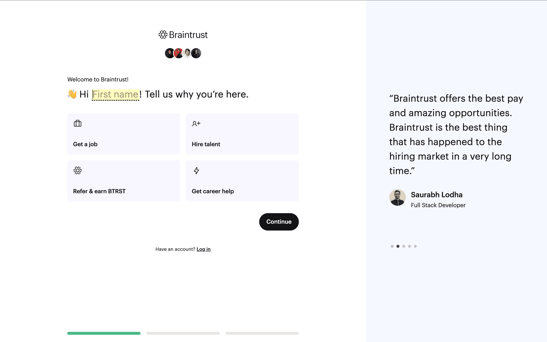 Braintrust Web AI interface screenshot 4