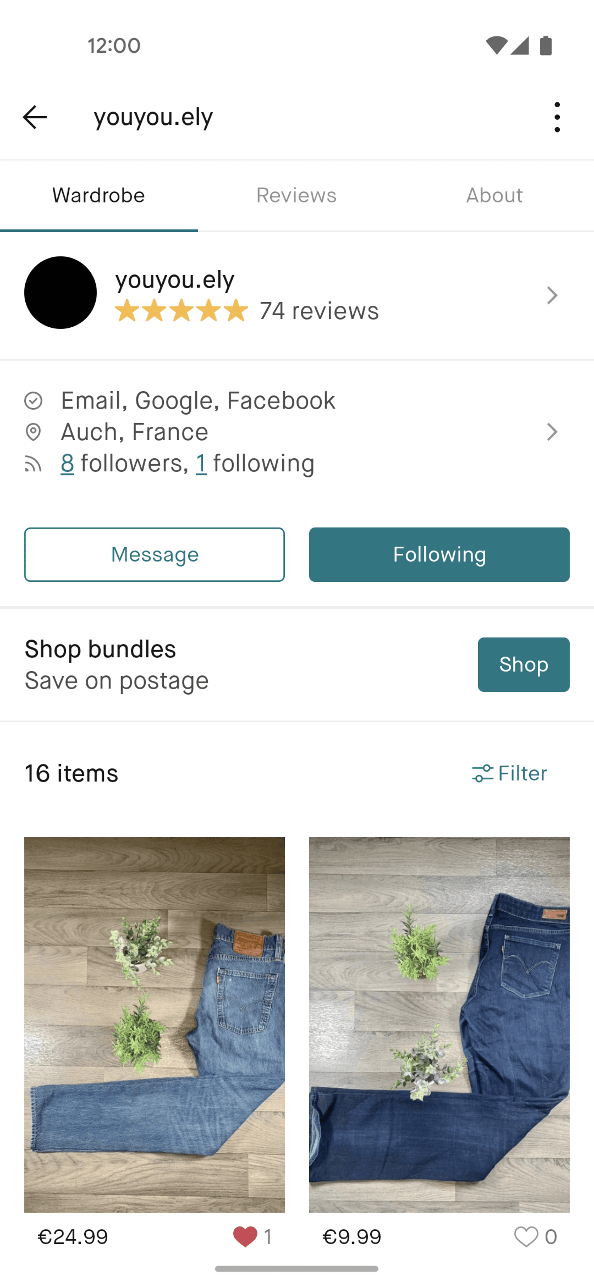 Vinted Android Shopping interface screenshot 10