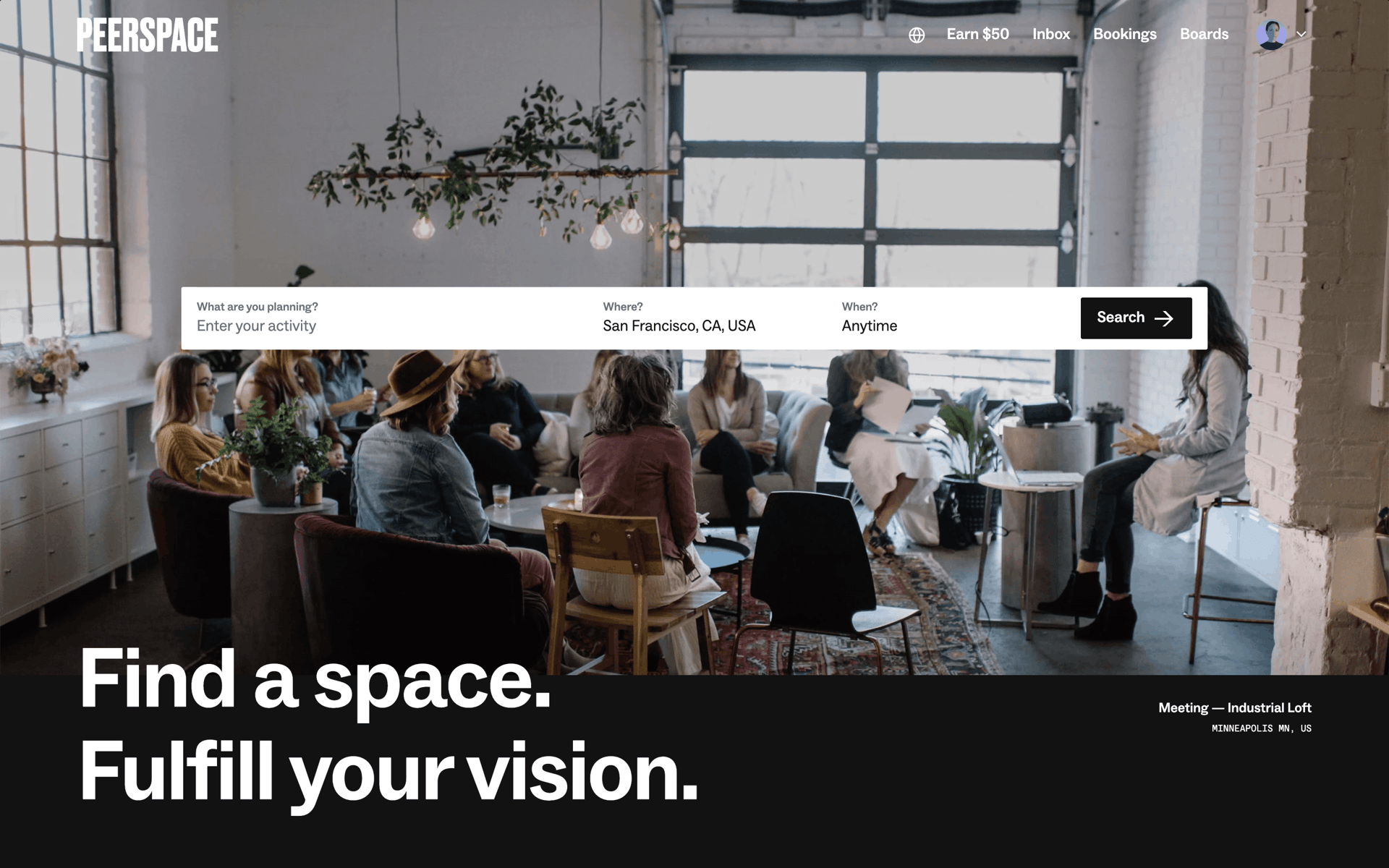Peerspace Web Lifestyle interface screenshot 20