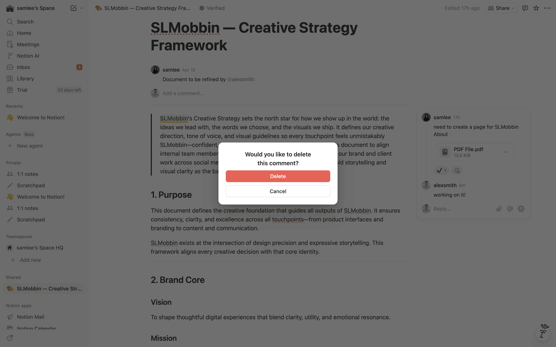 Notion Web Collaboration interface screenshot 22