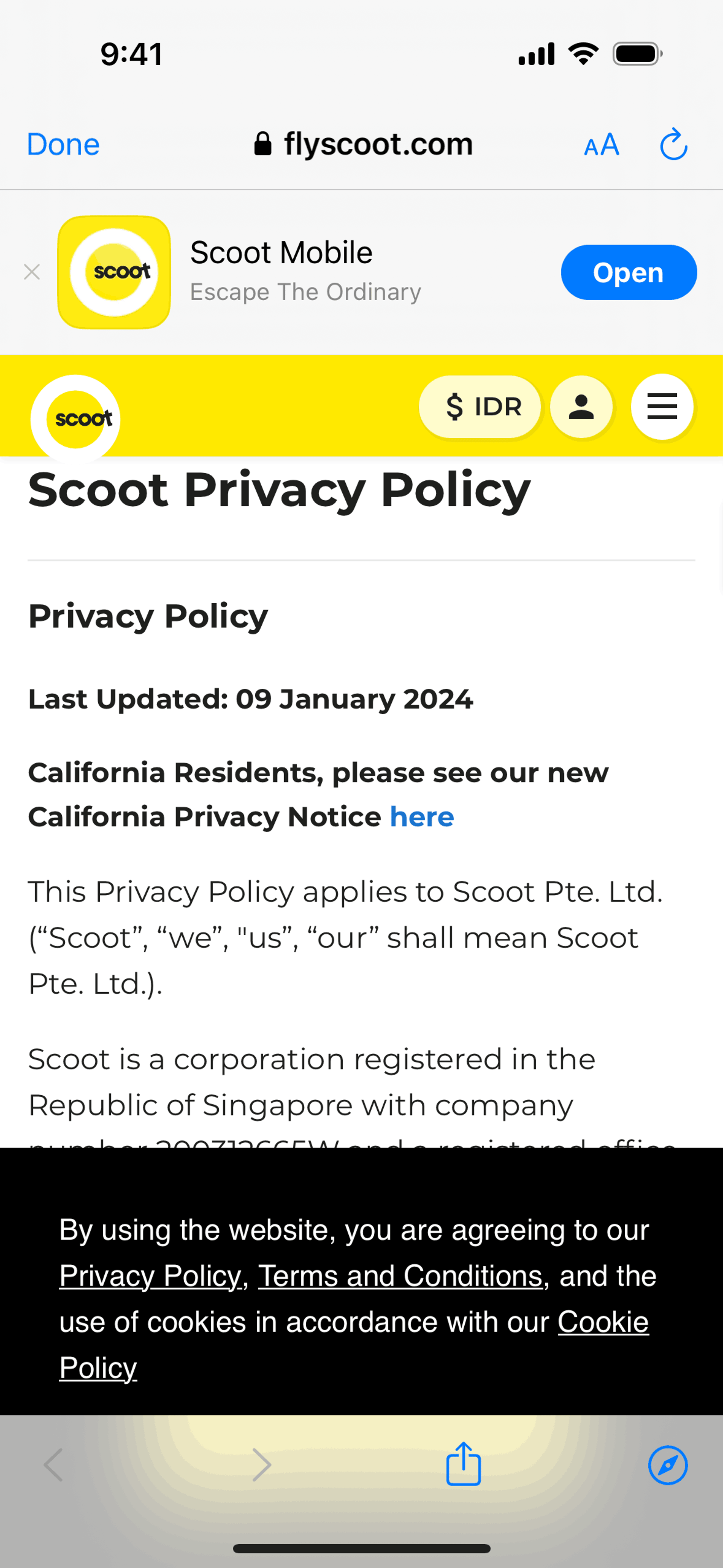Scoot iOS Travel & Transportation interface screenshot 15