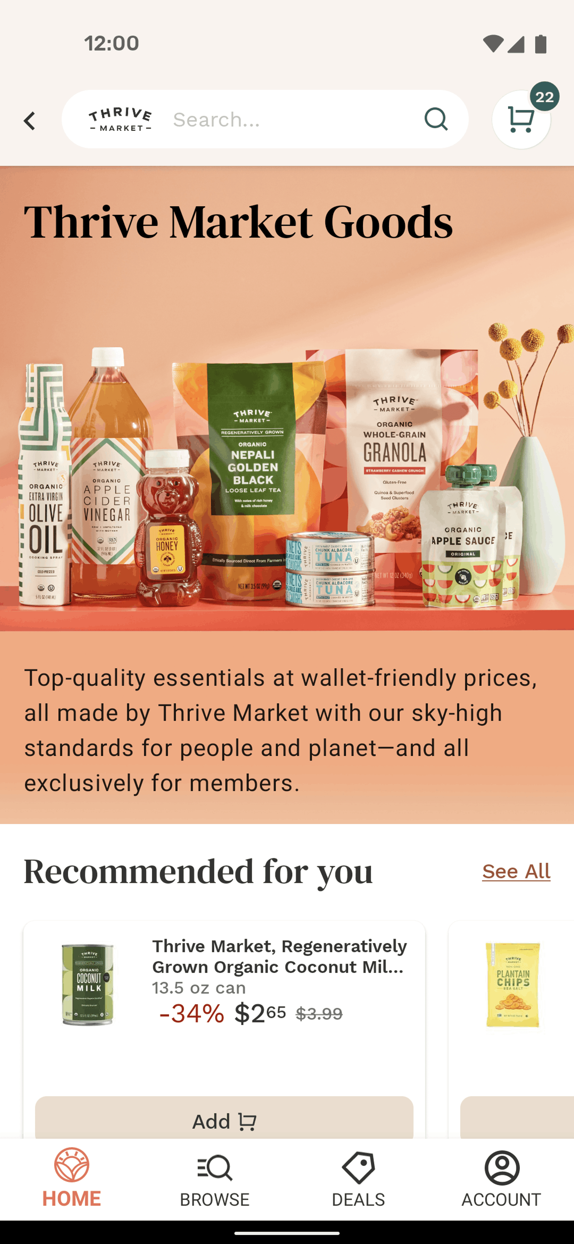 Thrive Market Android Shopping interface screenshot 11