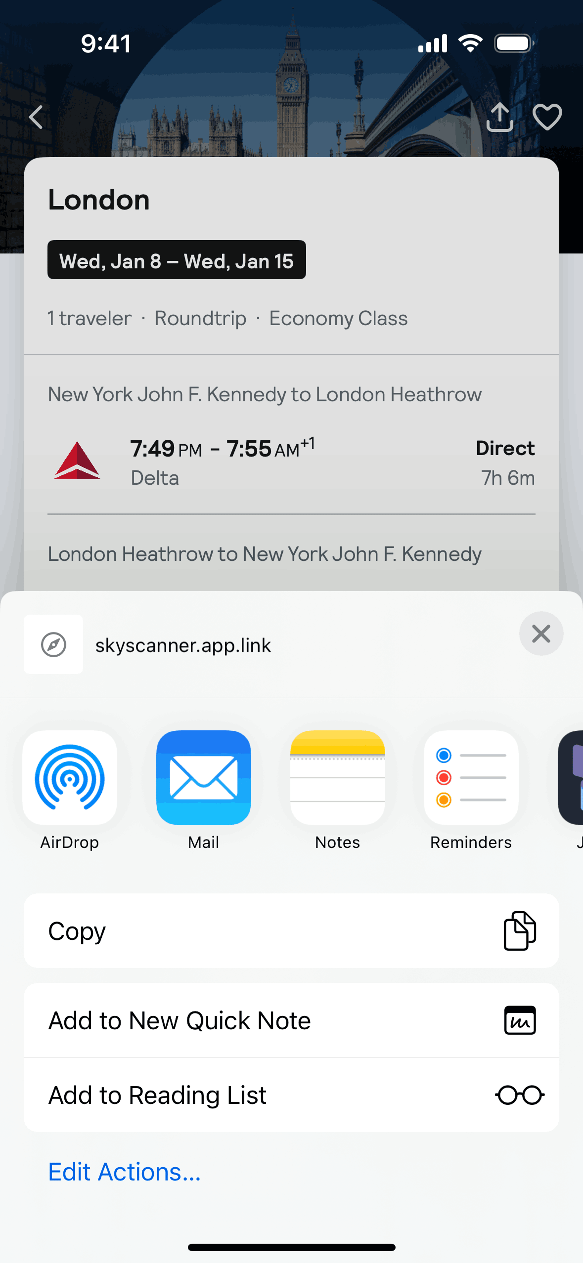 Skyscanner iOS Travel & Transportation interface screenshot 16