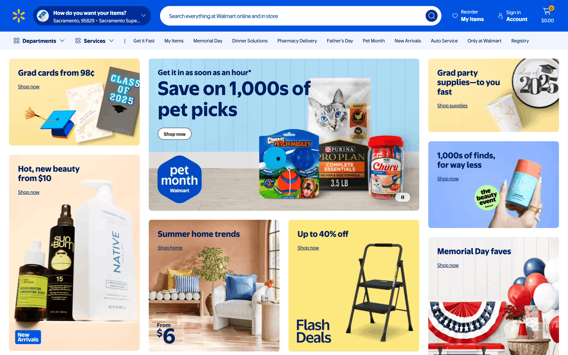 Walmart Web Shopping interface screenshot 1