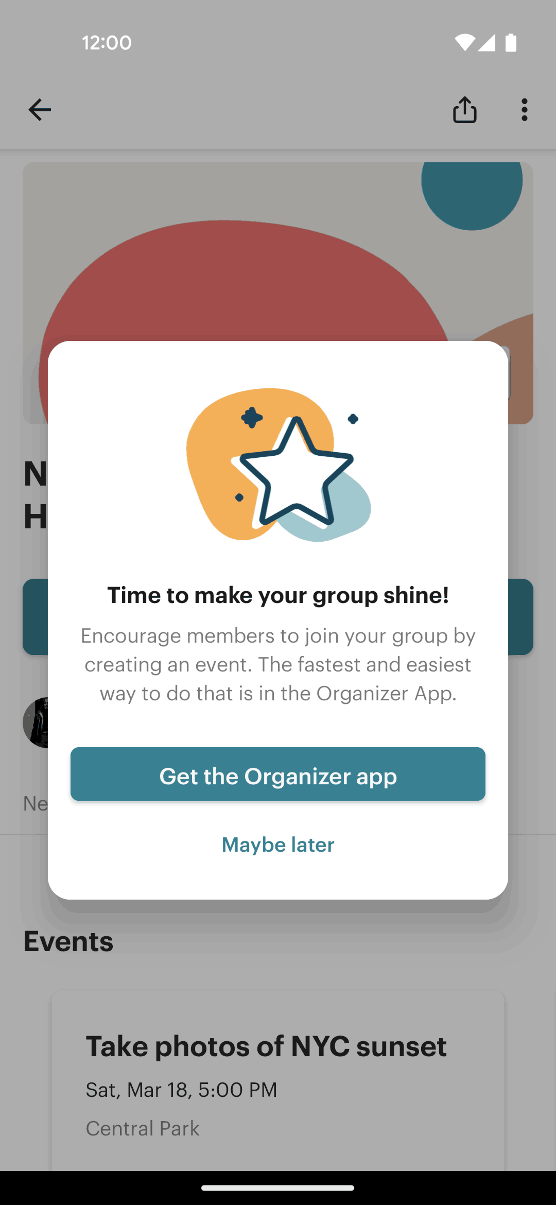 Meetup Android Social Networking interface screenshot 13