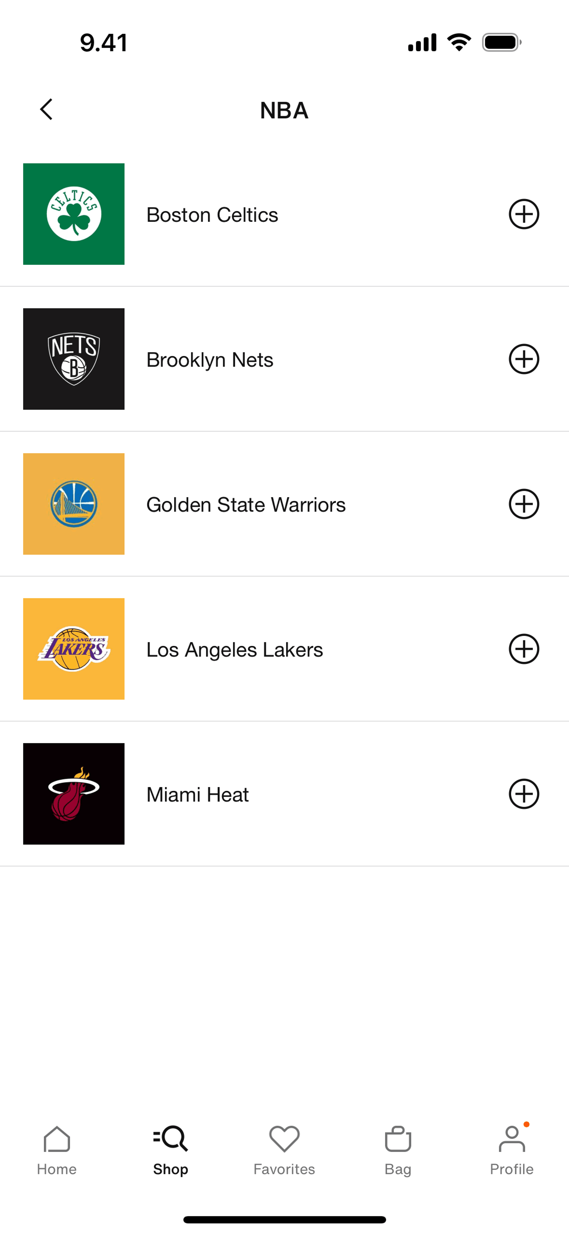 Nike iOS Shopping interface screenshot 16