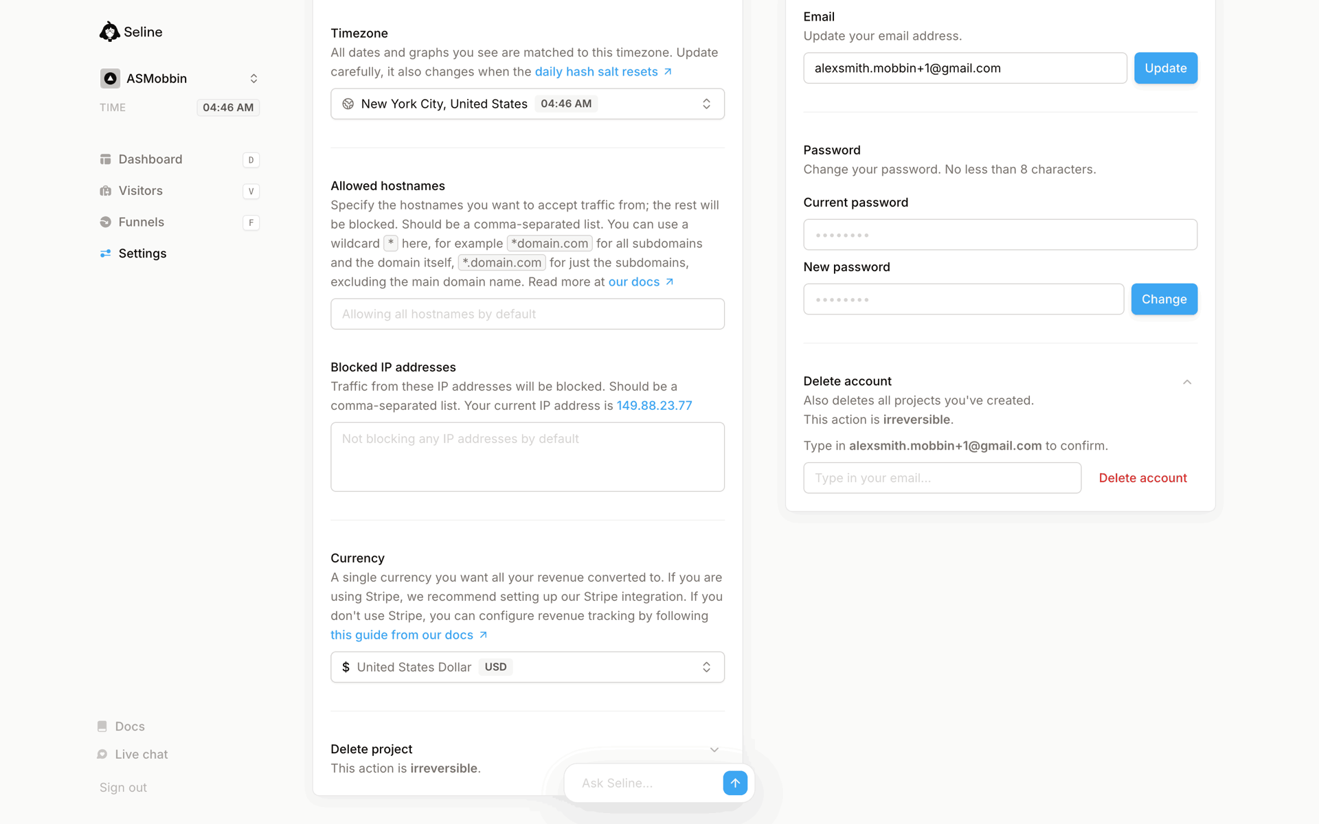 Seline Web Developer Tools interface screenshot 24