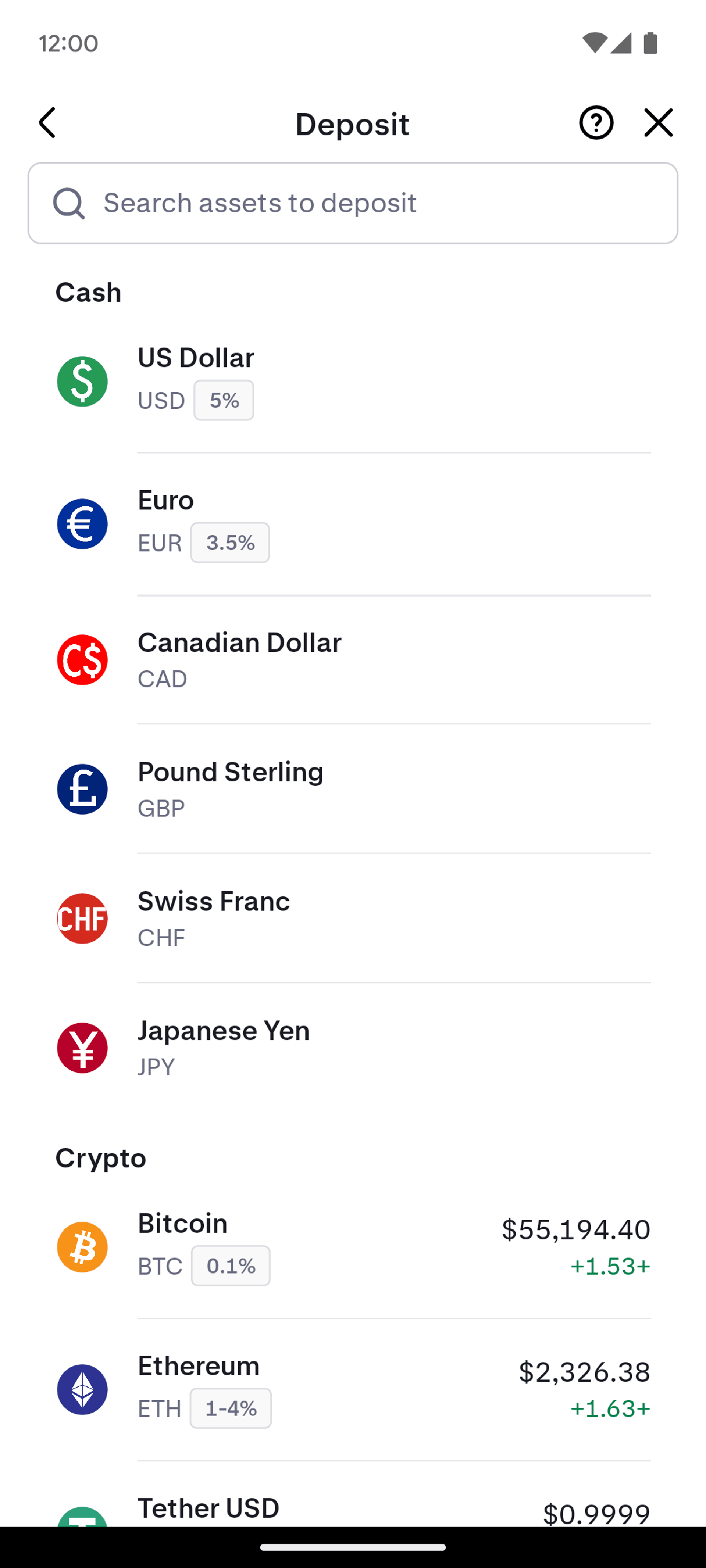 Kraken Android Finance interface screenshot 10