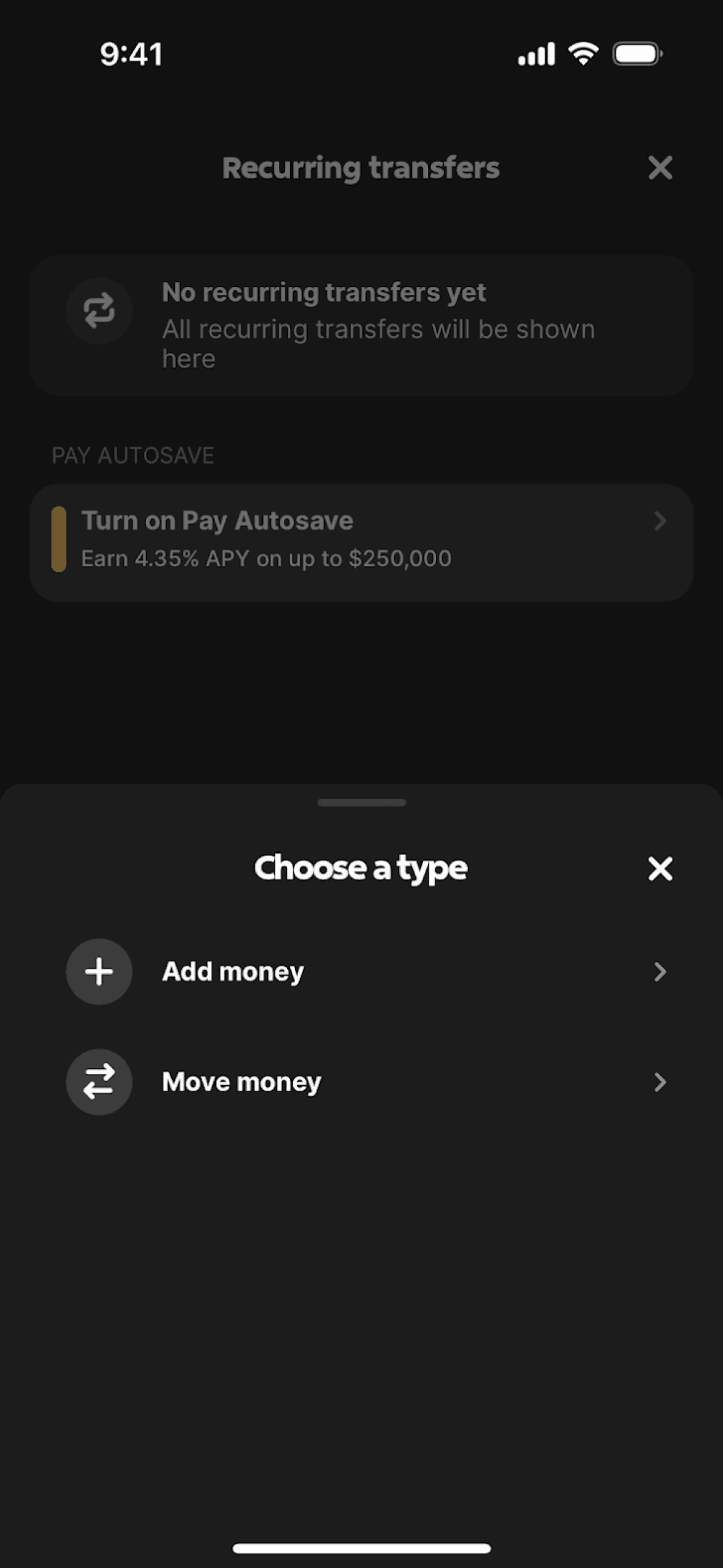 One iOS Finance interface screenshot 4