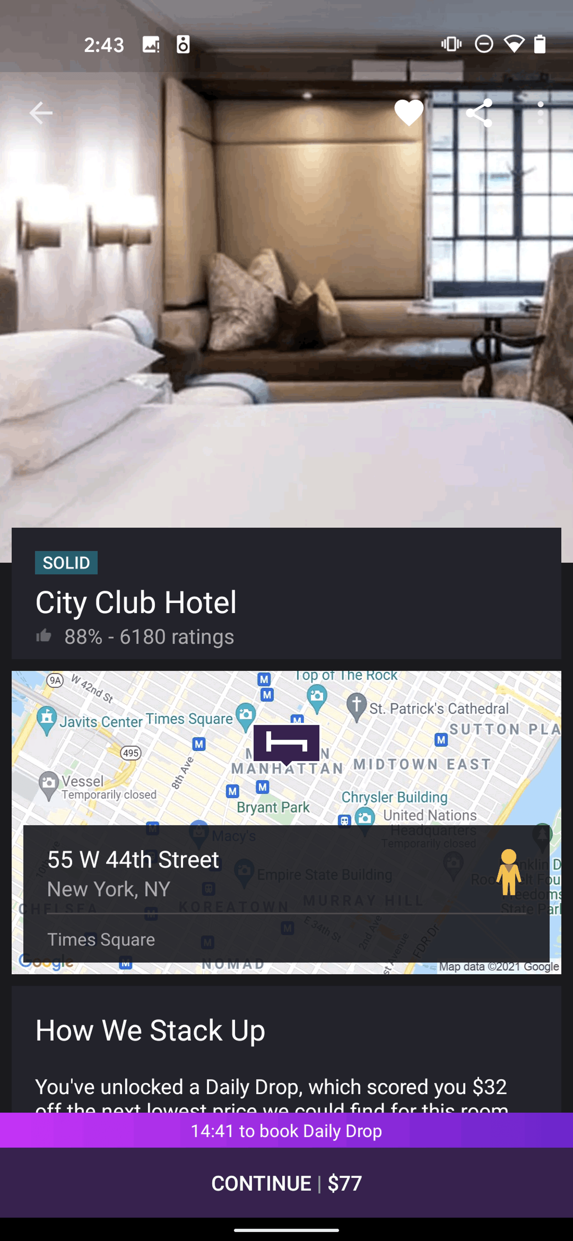HotelTonight Android Travel & Transportation interface screenshot 18