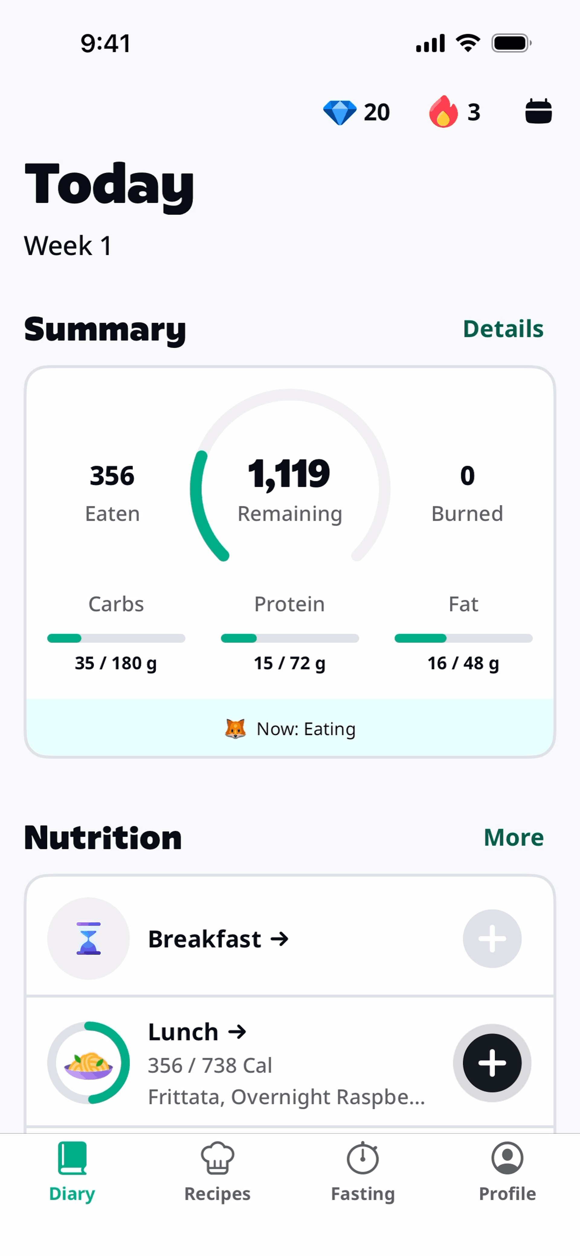 Yazio iOS Health & Fitness interface screenshot 10