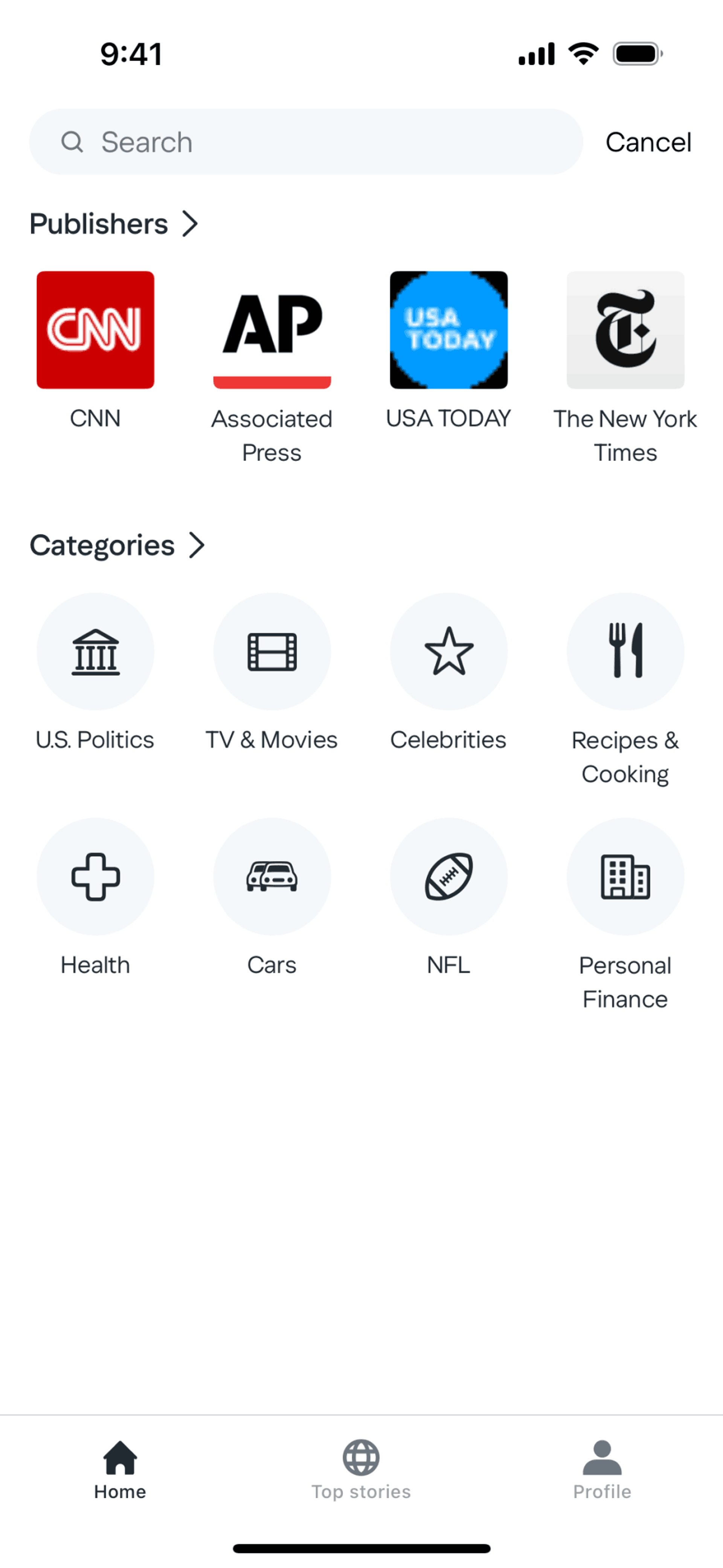 Yahoo News iOS News interface screenshot 17