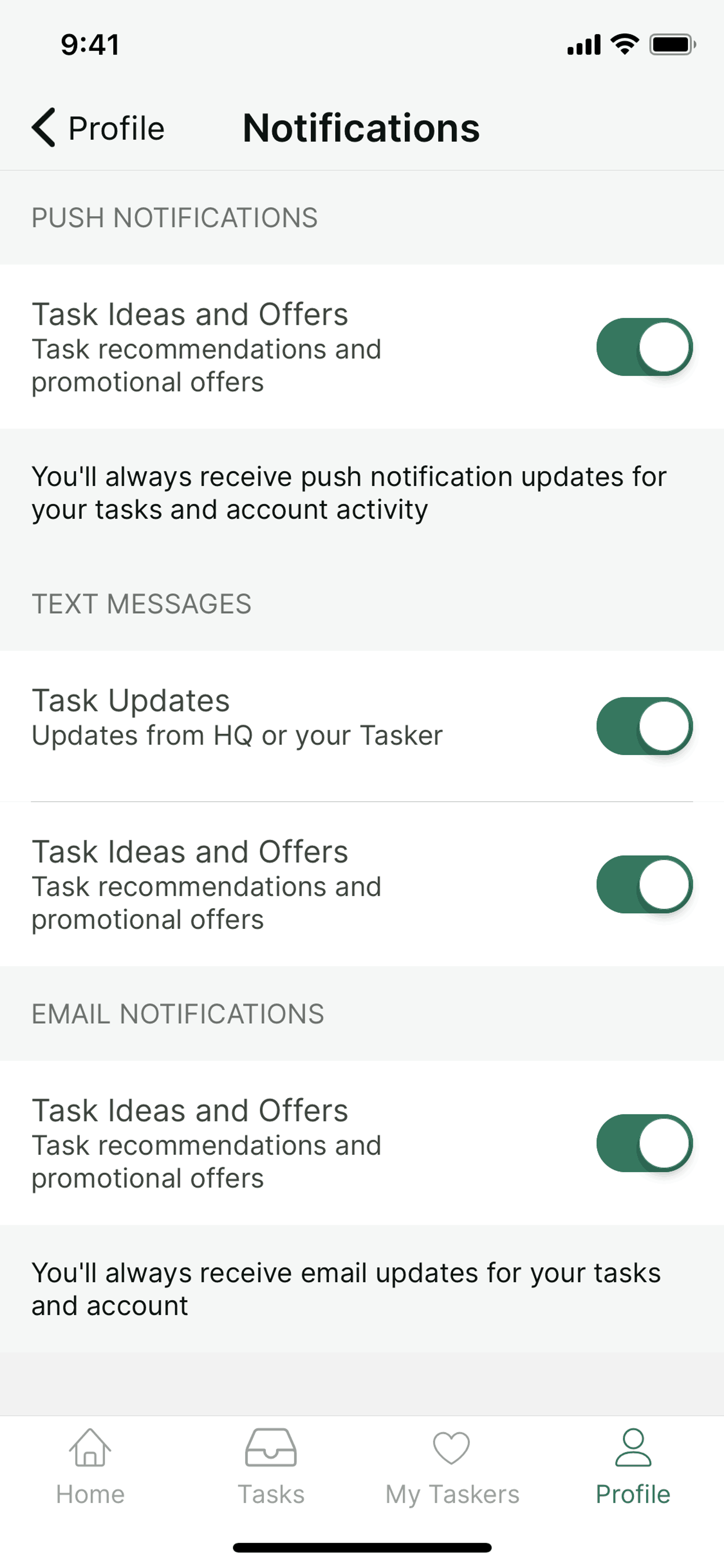 TaskRabbit iOS Lifestyle interface screenshot 11