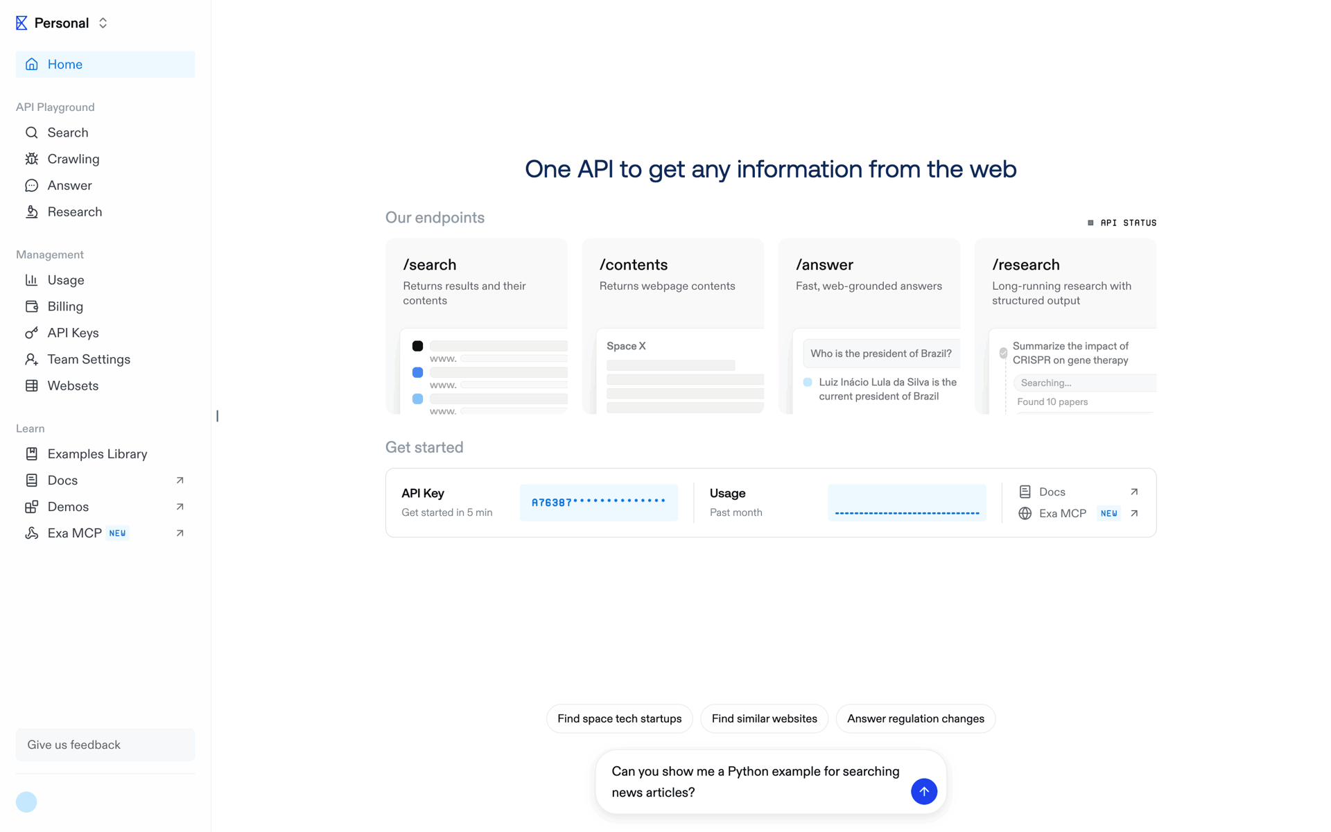 Exa Web Developer Tools interface screenshot 13