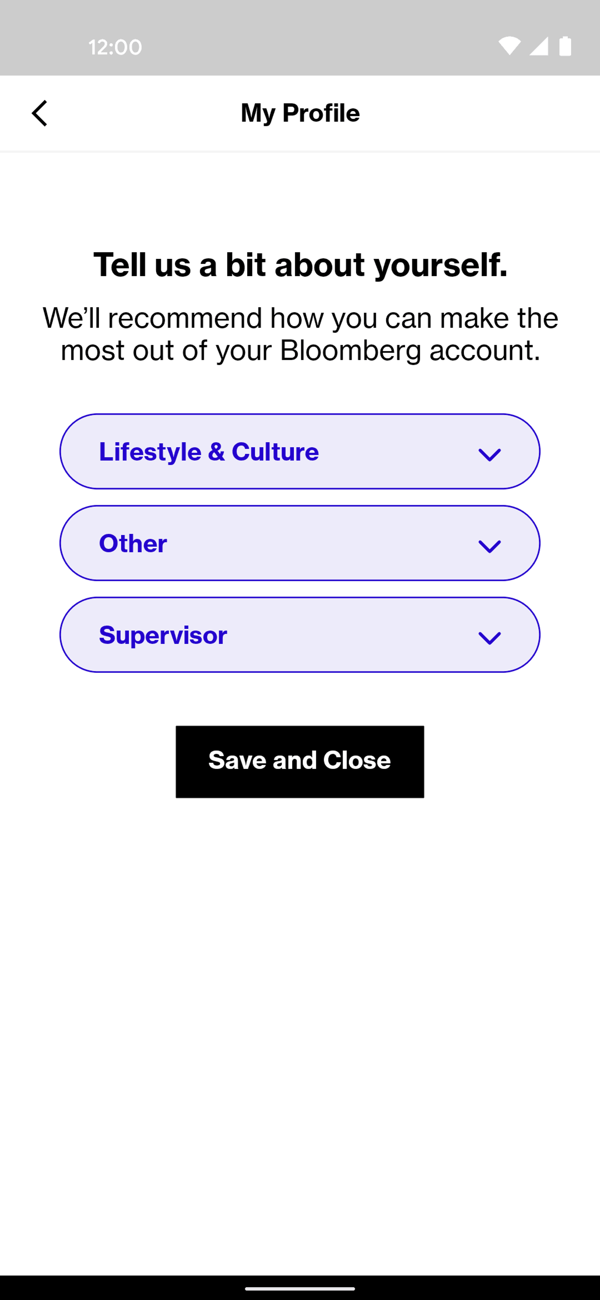 Bloomberg Android News interface screenshot 11