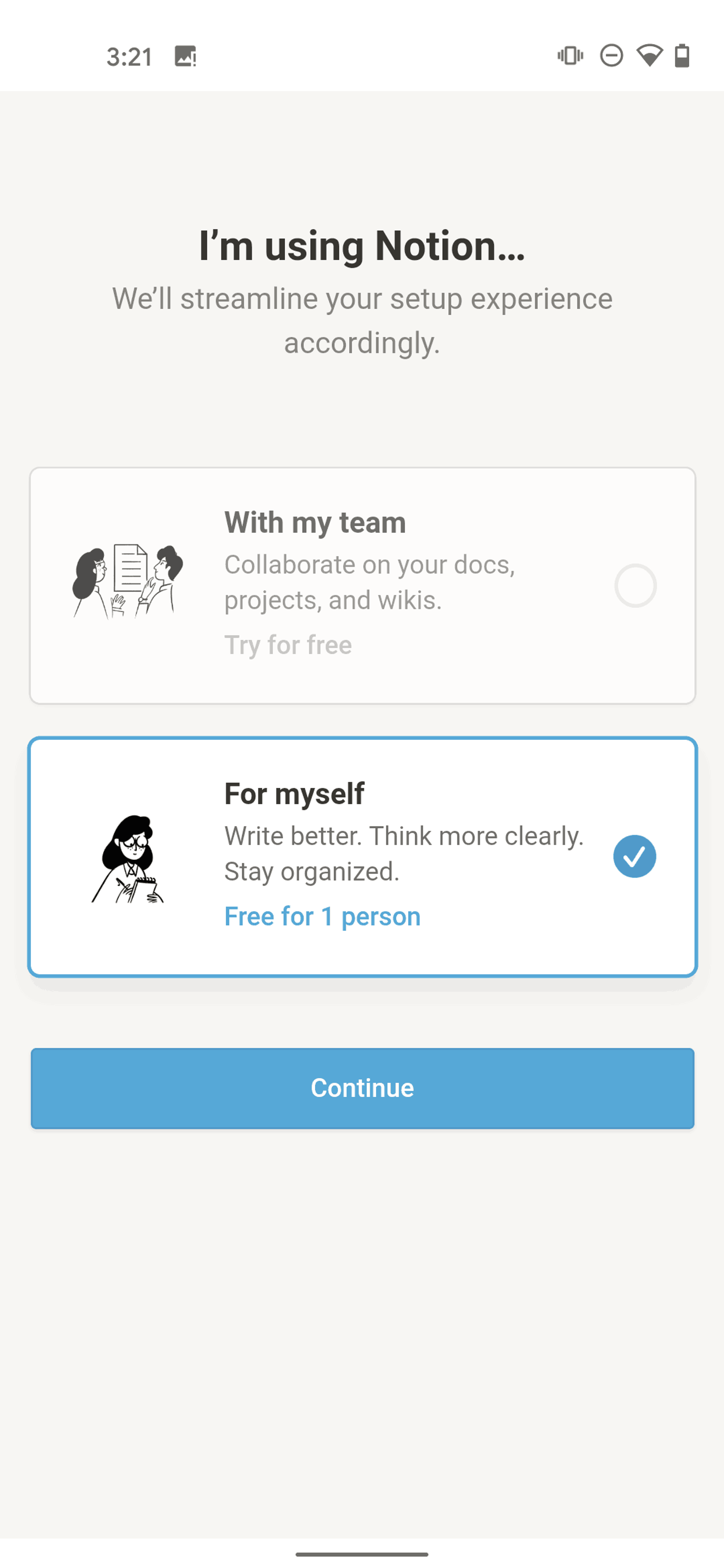 Notion Android Collaboration interface screenshot 6