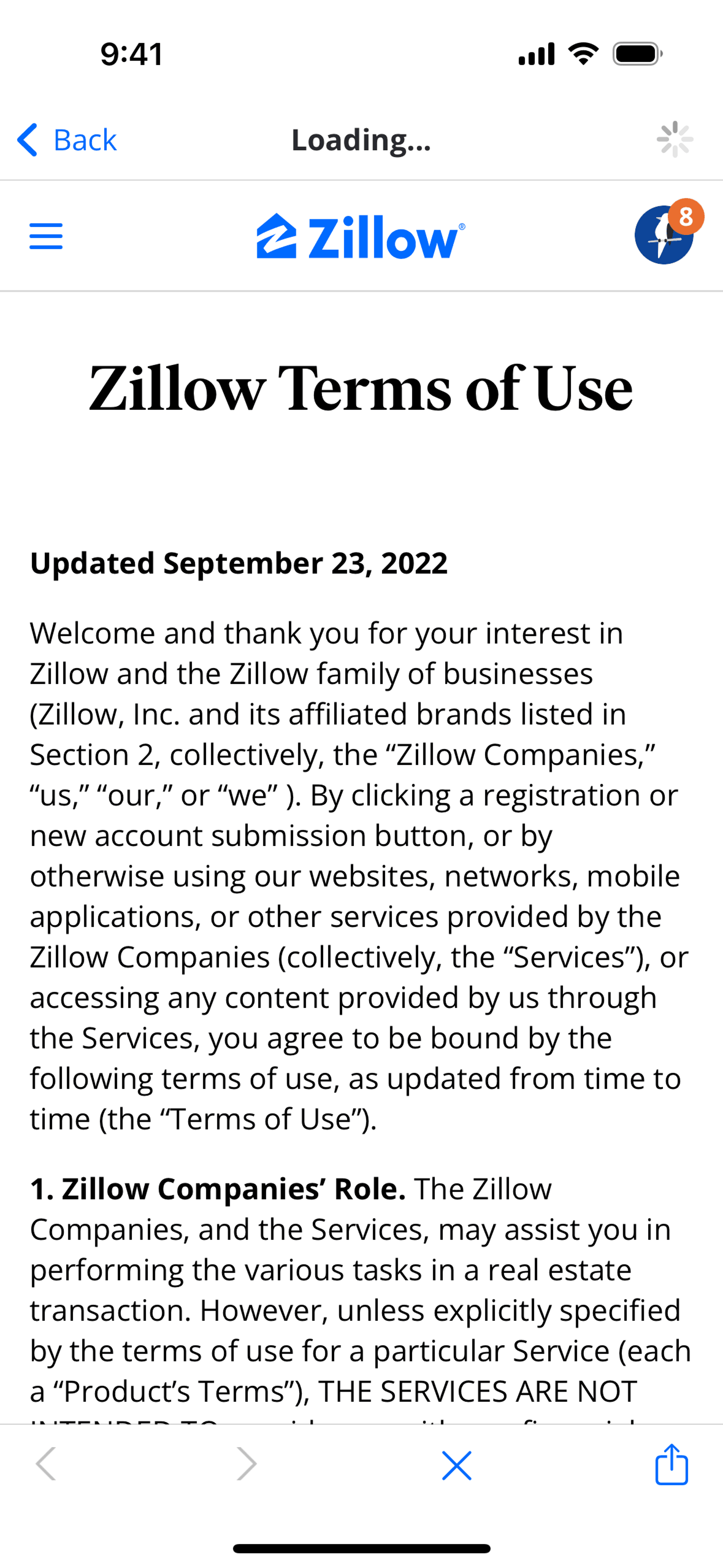 Zillow iOS Real Estate interface screenshot 21