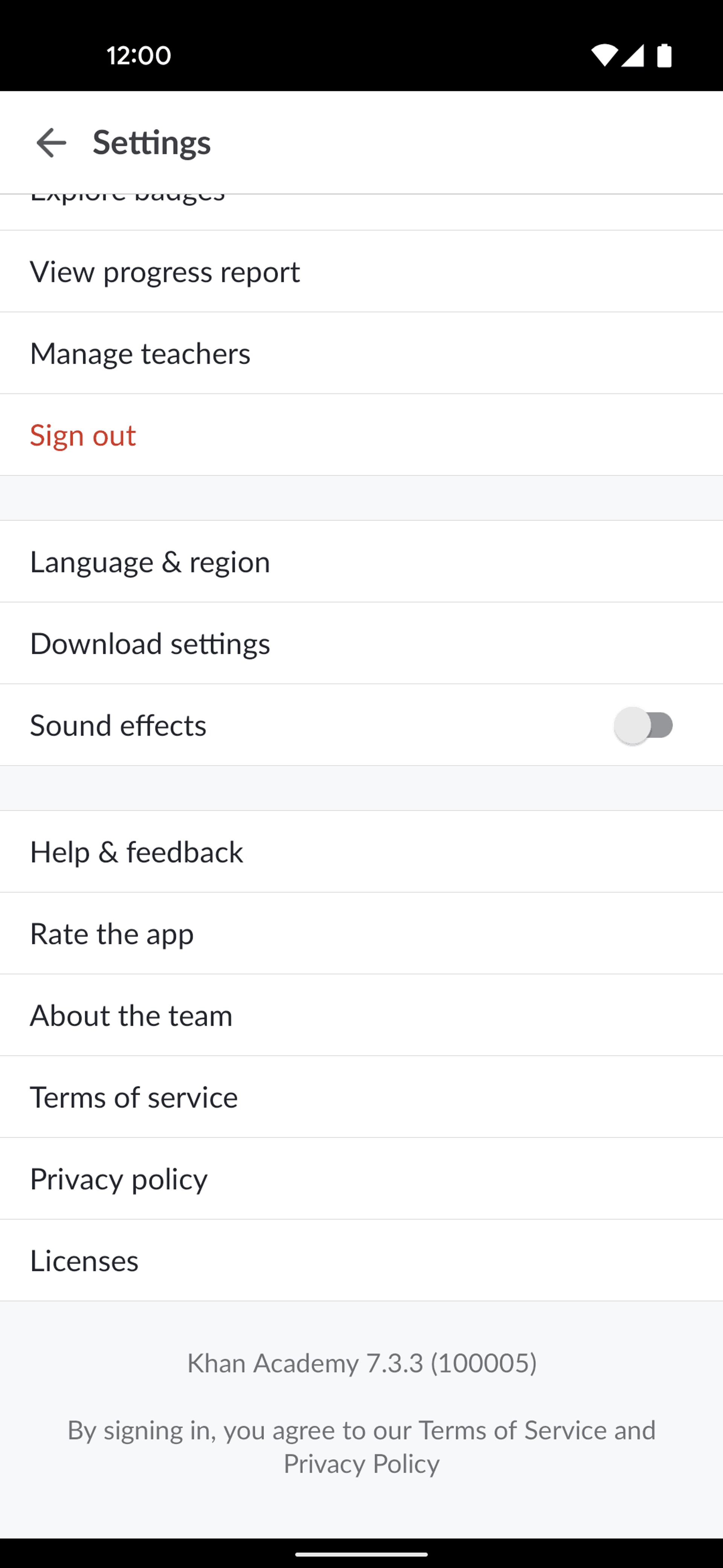 Khan Academy Android Education interface screenshot 12